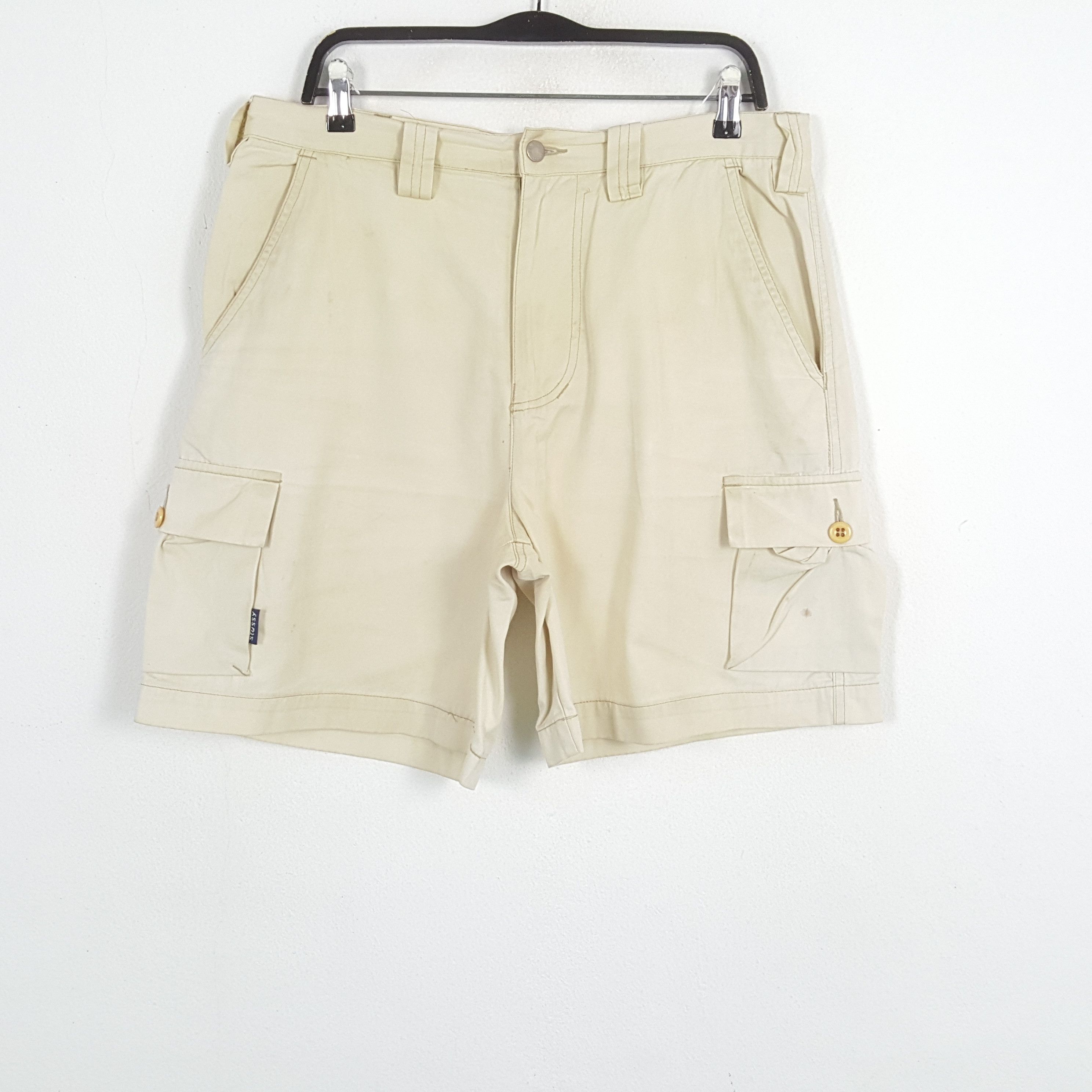 Stussy × Vintage STUSSY Streetwear Skater Style Custom Art Short Pants Size US 34 / EU 50 - 3 Thumbnail