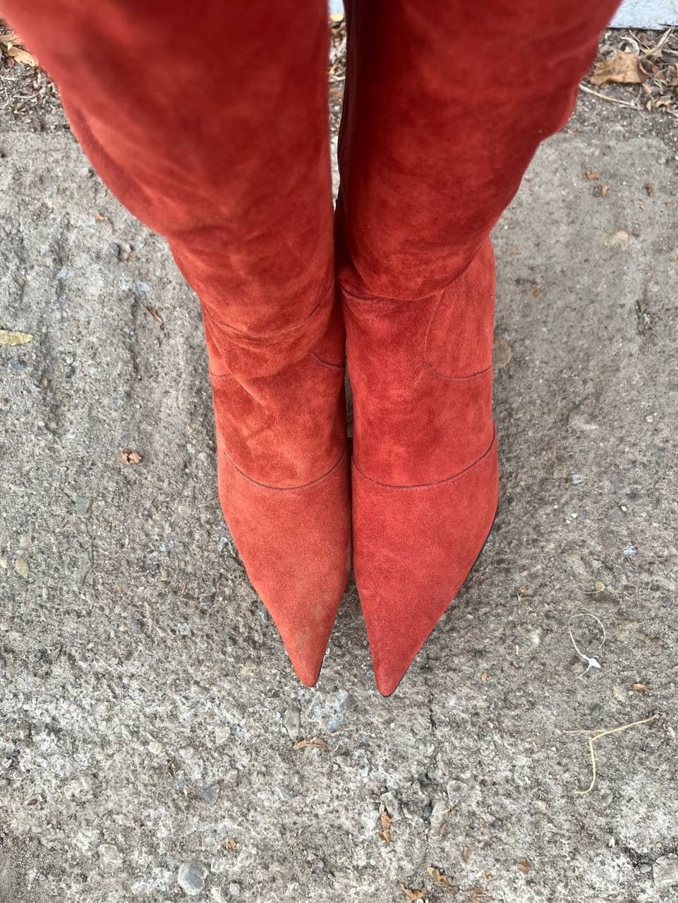 If Six Was Nine Vntg As 98 Guidi style Leather Faded Biker High Boots Heels Size US 5 / IT 35 - 4 Thumbnail