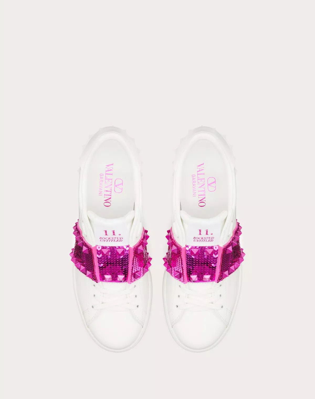 Valentino o1s1wg110426 One Stud XL Trainers in Nappa Leather Crystals Size US 6 / IT 36 - 4 Thumbnail