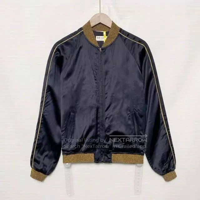 Saint Laurent Paris Saint Laurent Black Gold Silk Jacket. Size US L / EU 52-54 / 3 - 1 Thumbnail