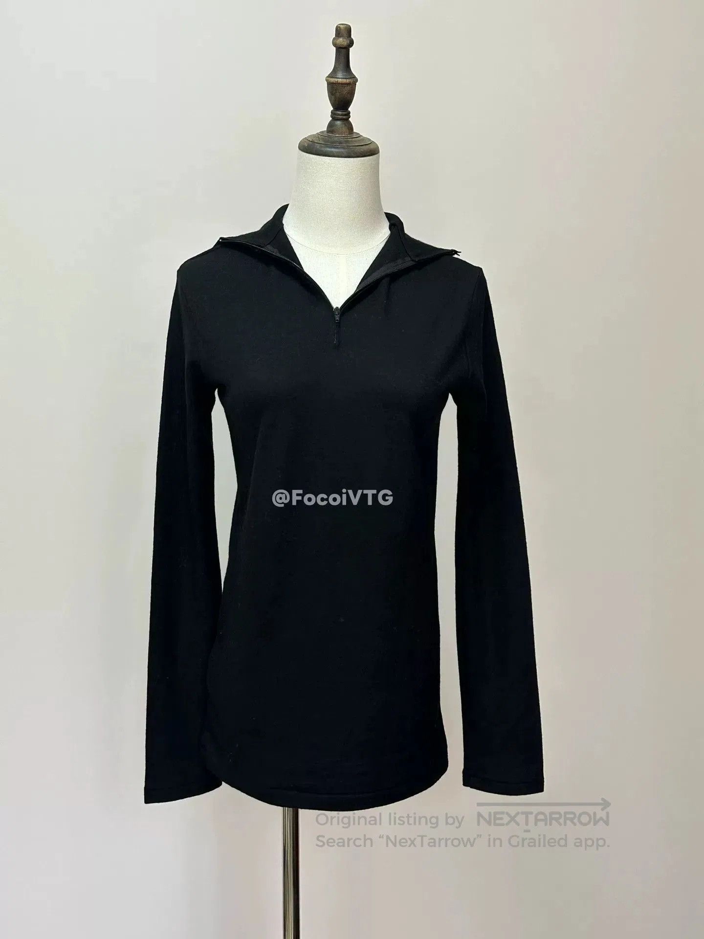 Yohji Yamamoto Yohji Yamamoto Black Wool Irregular Collar Top. Size M / US 6-8 / IT 42-44 - 2 Thumbnail