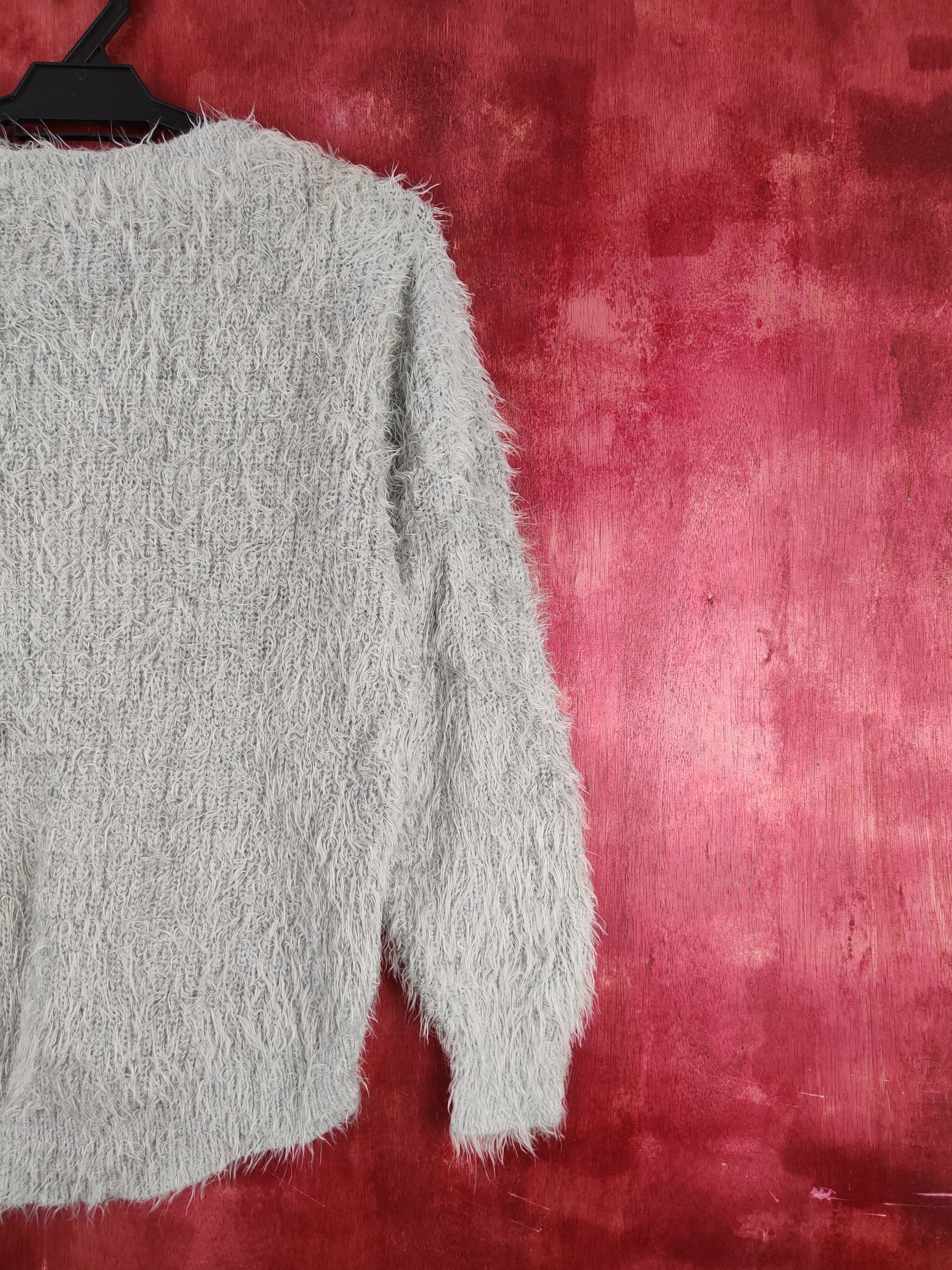 Ciaopanic Ciaopanic Gray Shag Shaggy Fur Mohair Knitwear #S2034 Size S / US 4 / IT 40 - 9 Thumbnail