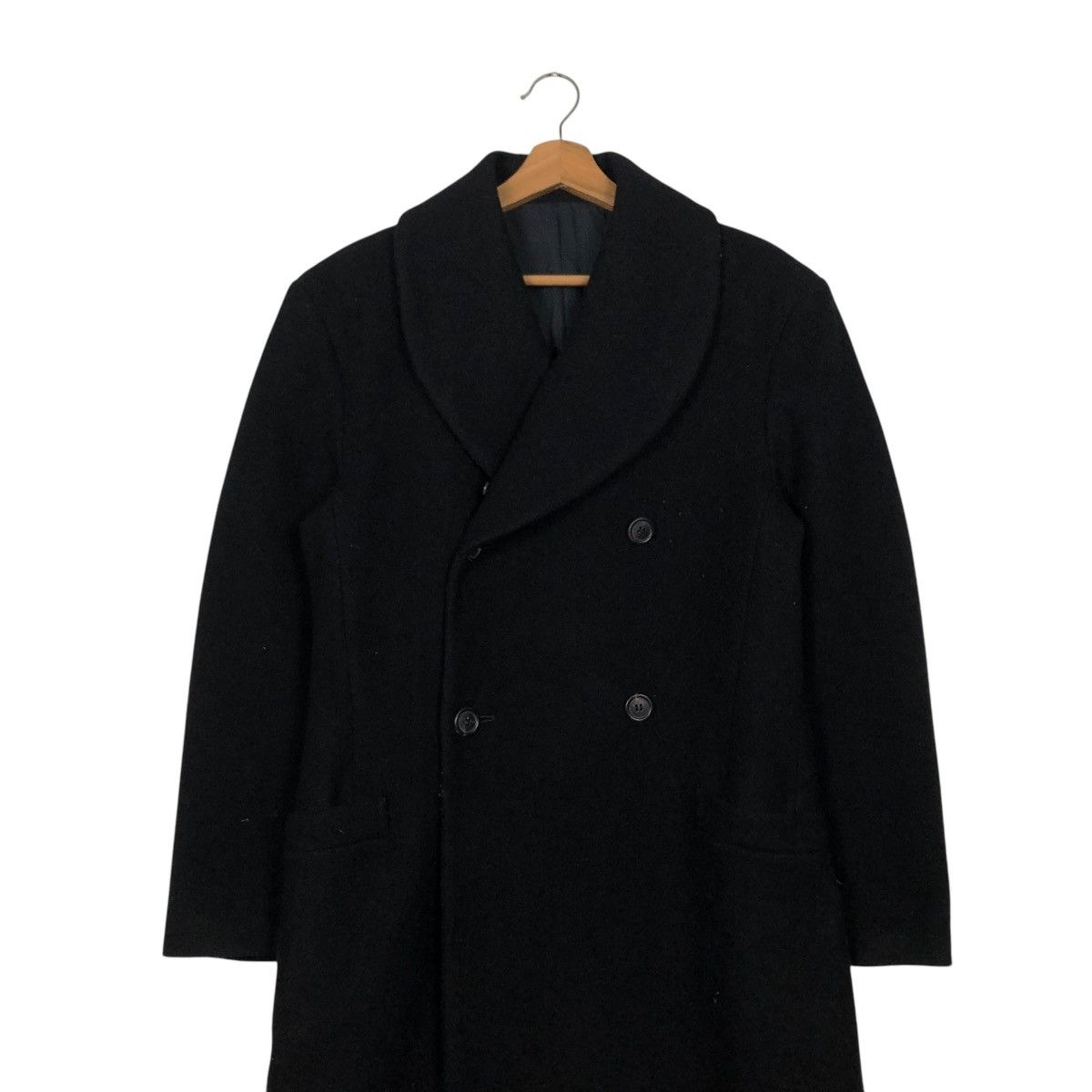 Yohji Yamamoto 🔥ICONIC BLACK Y’S YOHJI YAMAMOTO LONG JACKET DOUBLE BREAST Size M / US 6-8 / IT 42-44 - 6 Thumbnail