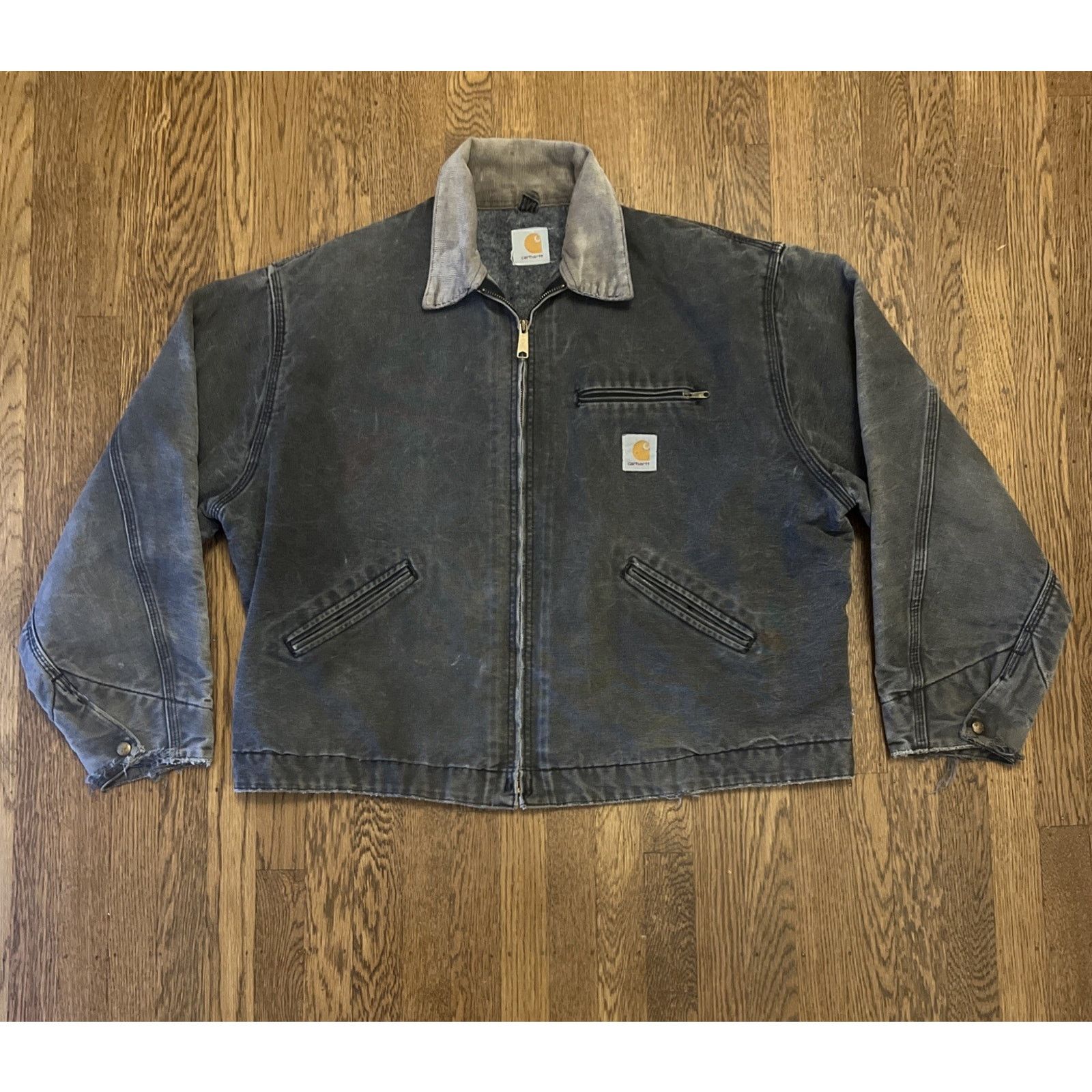 Carhartt J97 PTL グレー カバーオール sold) 2006 Faded Petrol Gray Carhartt Detroit Jacket J97 PTL
