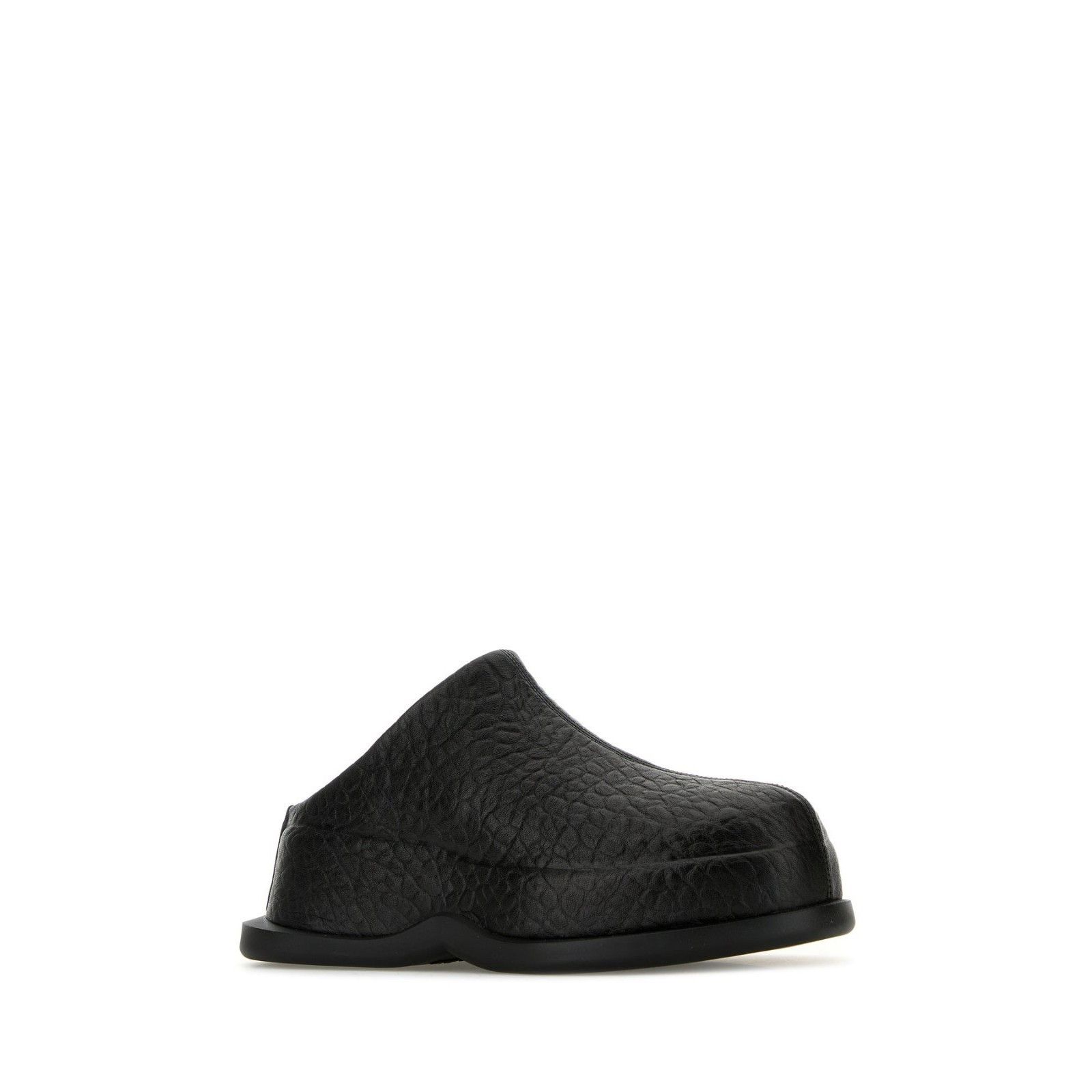 Alexander McQueen ALEXANDER MCQUEEN Wave Oversize Black Leather Slippers New & Size US 10 / IT 40 - 2 Thumbnail