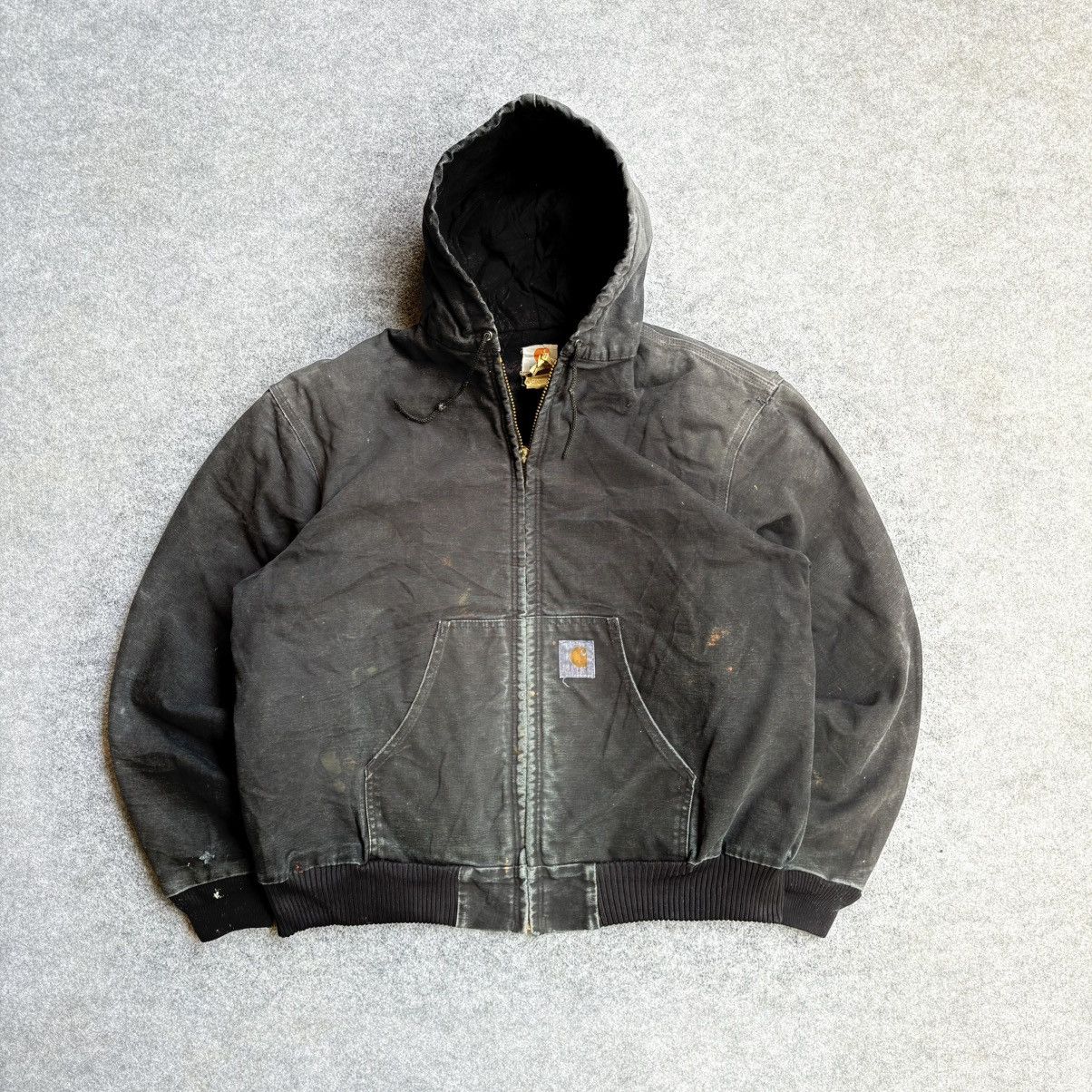 Carhartt × Vintage Vintage Carhartt Faded Black Active Jacket J04 BLK Size US M / EU 48-50 / 2 - 2 Thumbnail