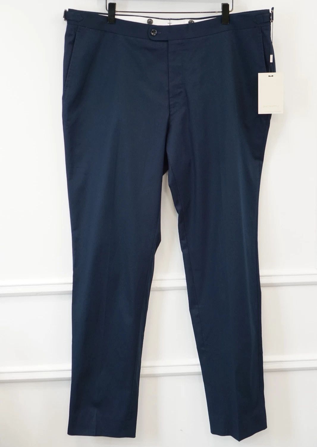 Suitsupply Men Suitsupply Trousers Navy Brescia Stretch Cotton UK/US46 Size 46R - 1 Thumbnail