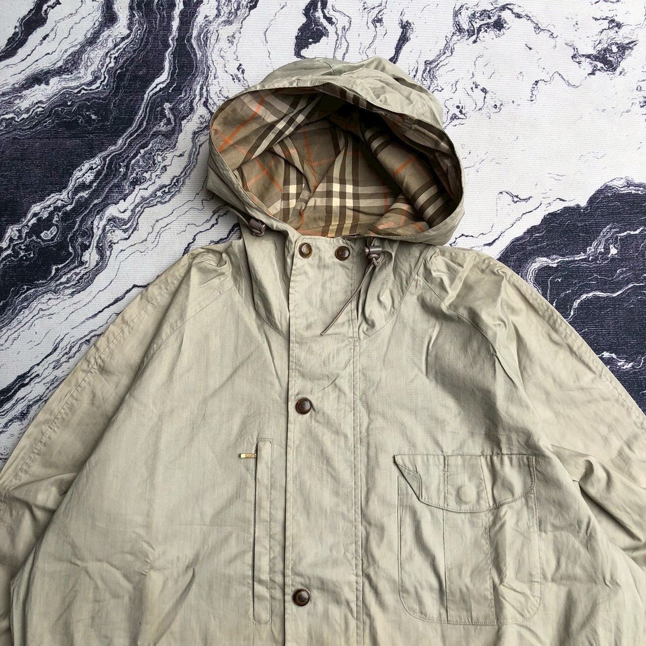Burberry Vintage 90s Burberrys Hooded Field Parkas Size US L / EU 52-54 / 3 - 3 Thumbnail