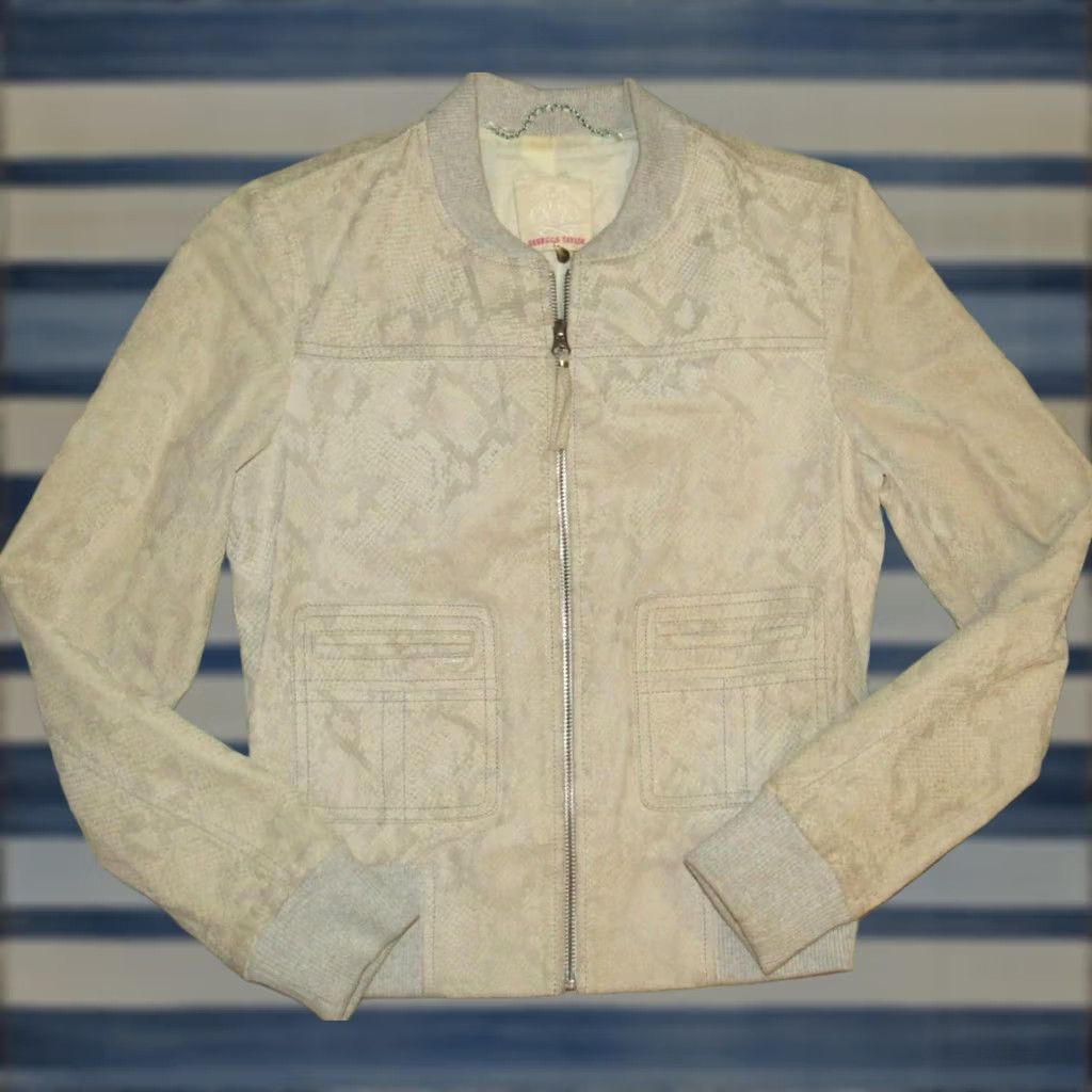 Rebecca Taylor REBECCA TAYLOR Snake Skin Printed Pig Leather Jacket Small Size S / US 4 / IT 40 - 1 Thumbnail
