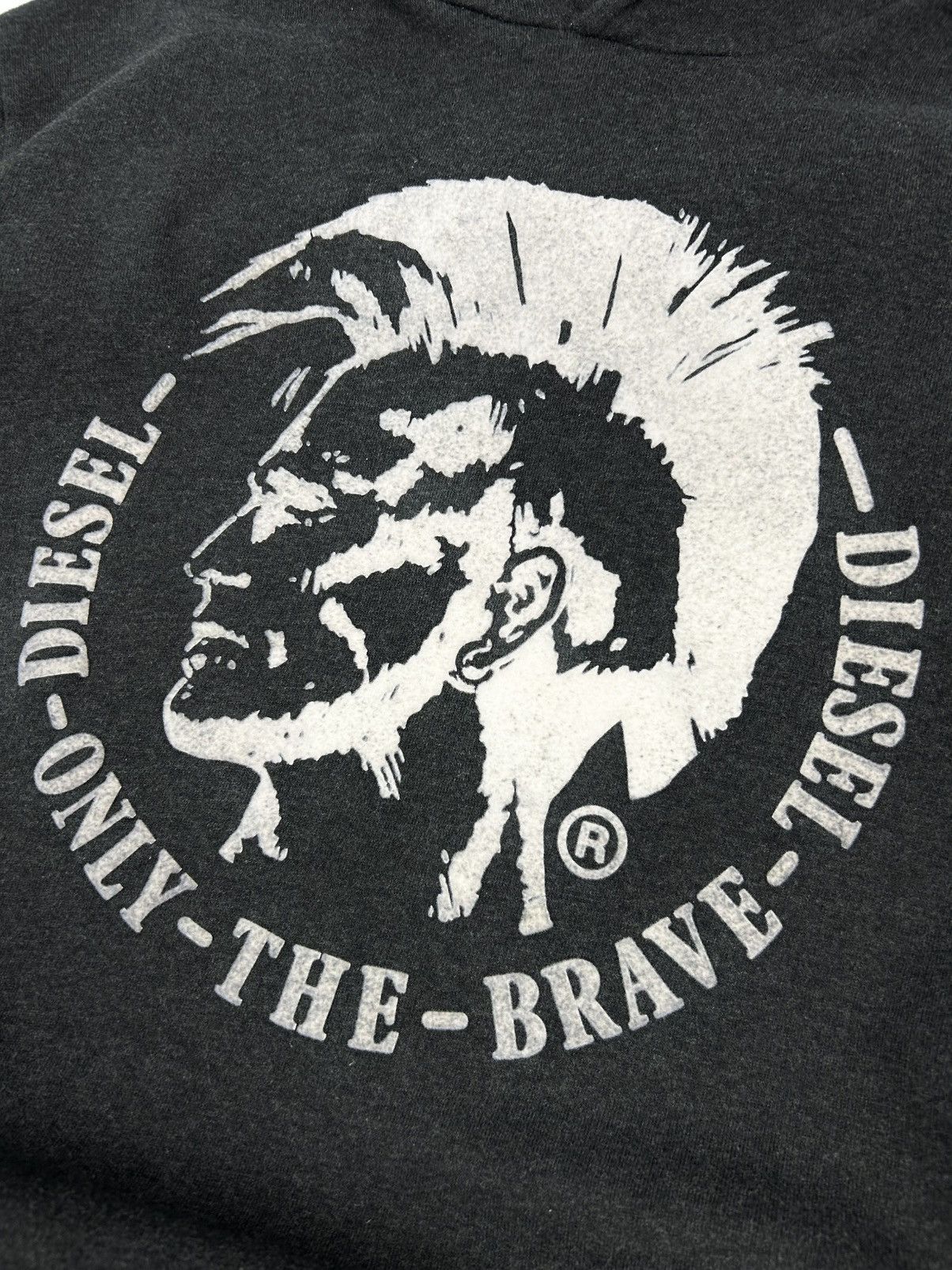 Diesel Vintage Diesel Hoodie Big Punk Head Print Grey Rock Xl Y2K Size US XL / EU 56 / 4 - 5 Thumbnail