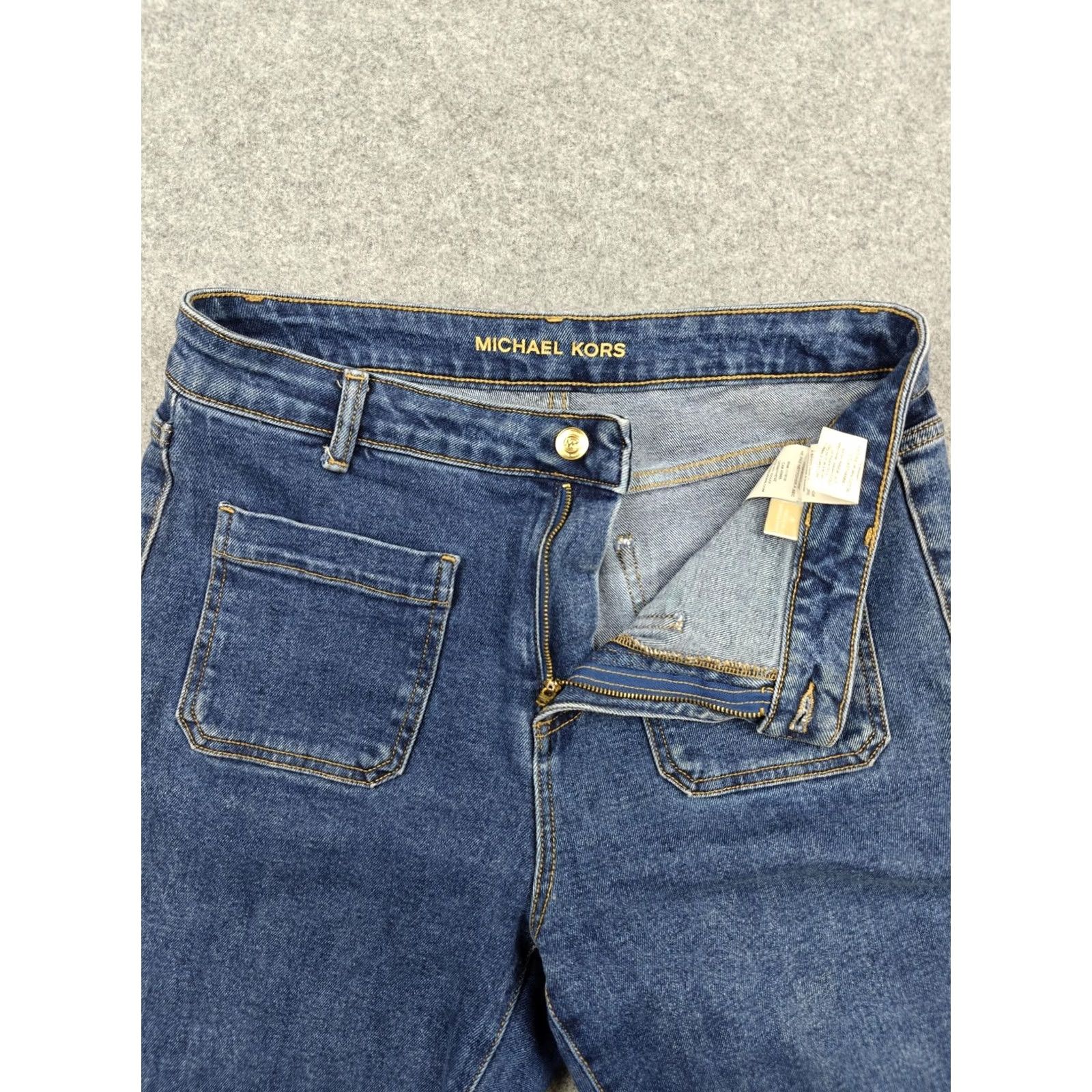 Michael Kors Michael Kors Jeans Womens 8 Blue Medium Wash High Rise Bootcut Stretch Denim Jeans Size 30" / US 8 / IT 44 - 3 Thumbnail