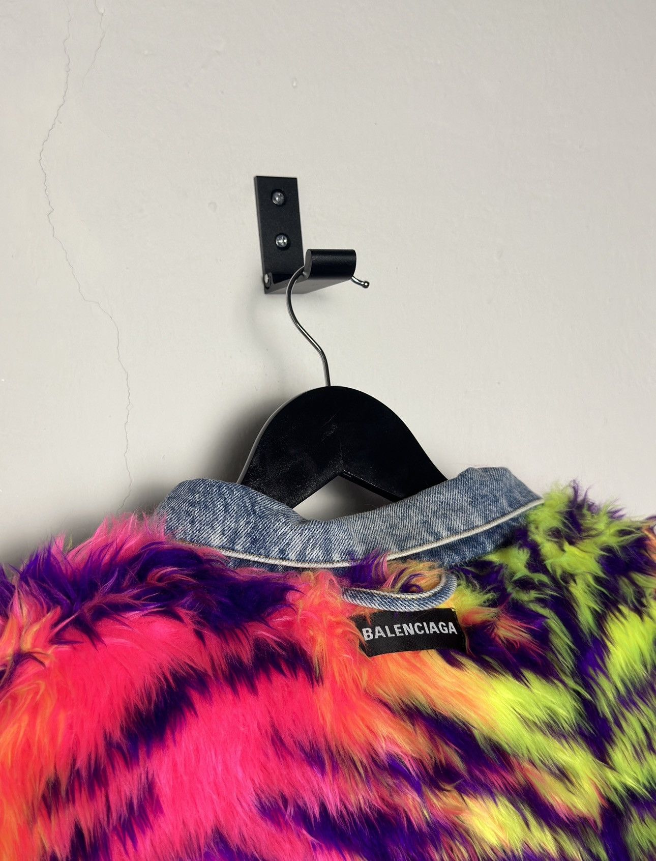 FW18 Runway Fur Denim Vest