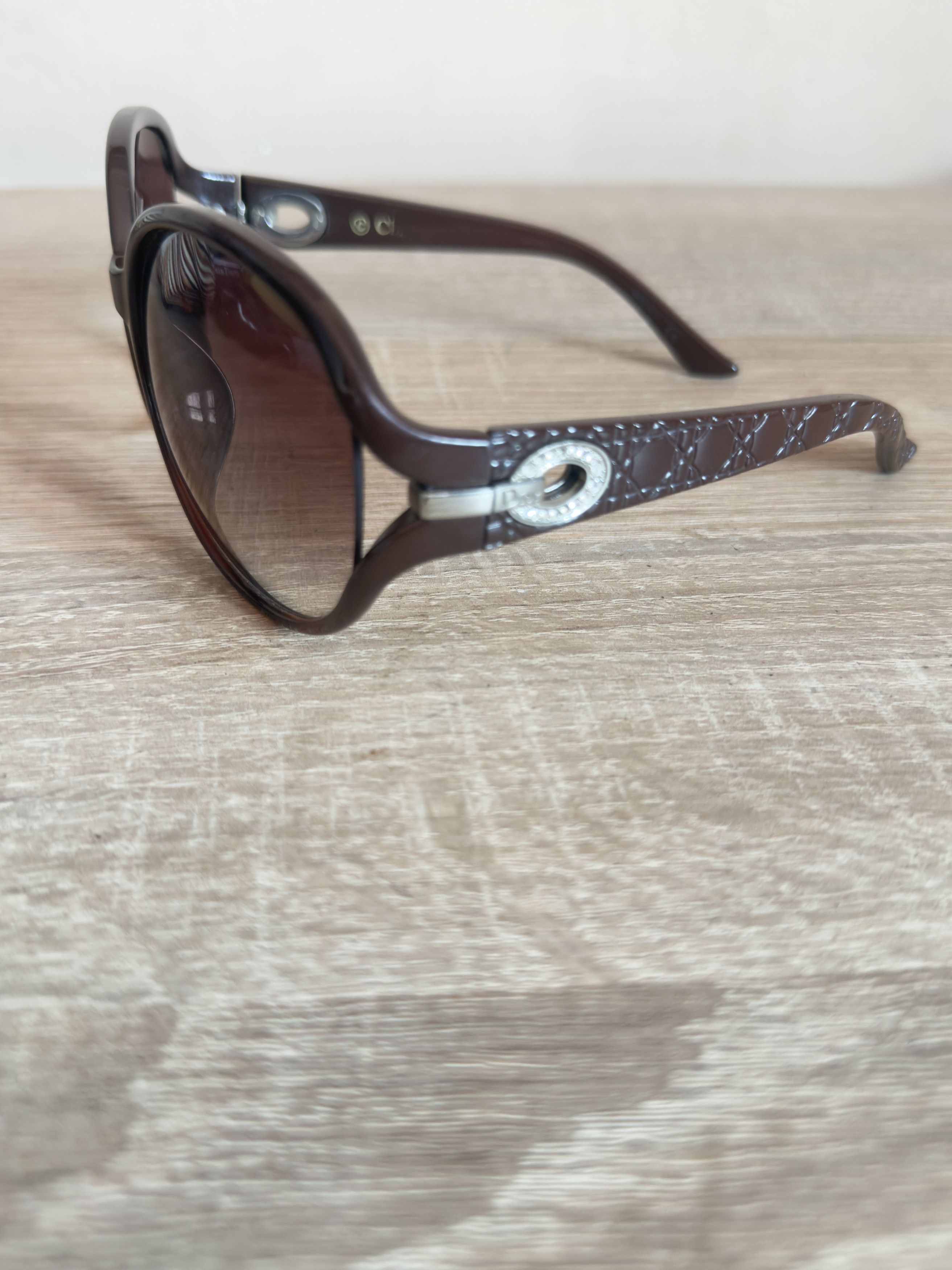 Dior Christian Dior Sunglasses My Lady 7FS Brown Rhinestone Size ONE SIZE - 3 Thumbnail