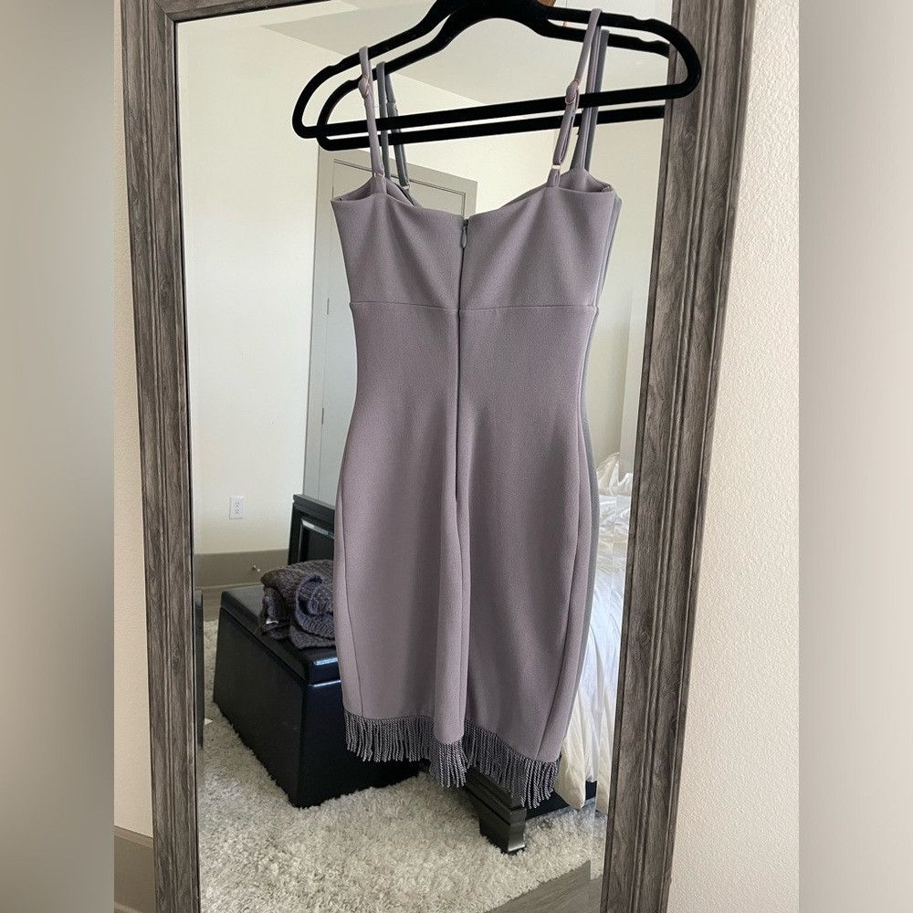 Other Nookie grey Mendez Fringe-hem mini dress Size XS / US 0-2 / IT 36-38 - 6 Thumbnail