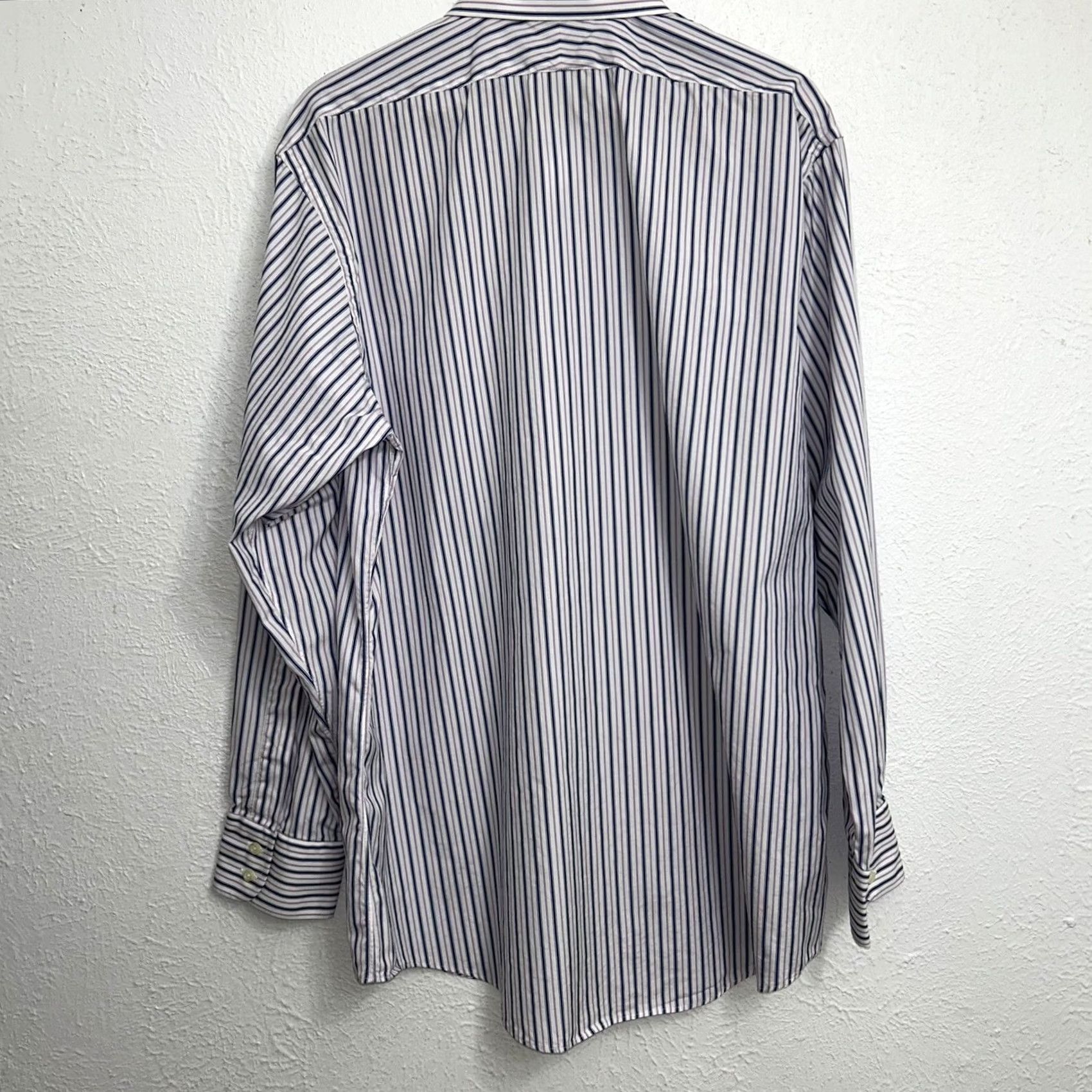 Brooks Brothers VINTAGE Brooks Brothers Makers Striped Button Up Shirt XL USA Made Sz 17-34 Mens Size US XL / EU 56 / 4 - 2 Thumbnail