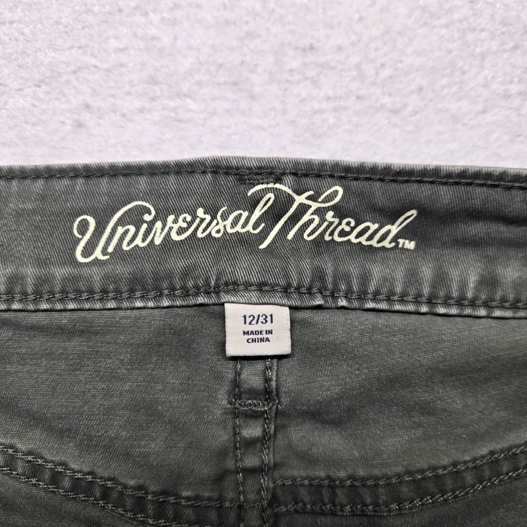 Vintage Universal Thread Skirt Adult Women 12 Black Denim Mini Short Vintage No Size 34" / US 12 / IT 48 - 2 Thumbnail