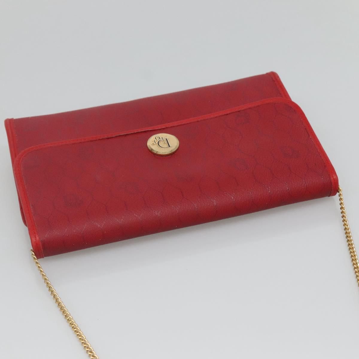 Dior DIOR Honeycomb Canvas Chain Shoulder Bag Pvc Red Gold Size ONE SIZE - 6 Thumbnail