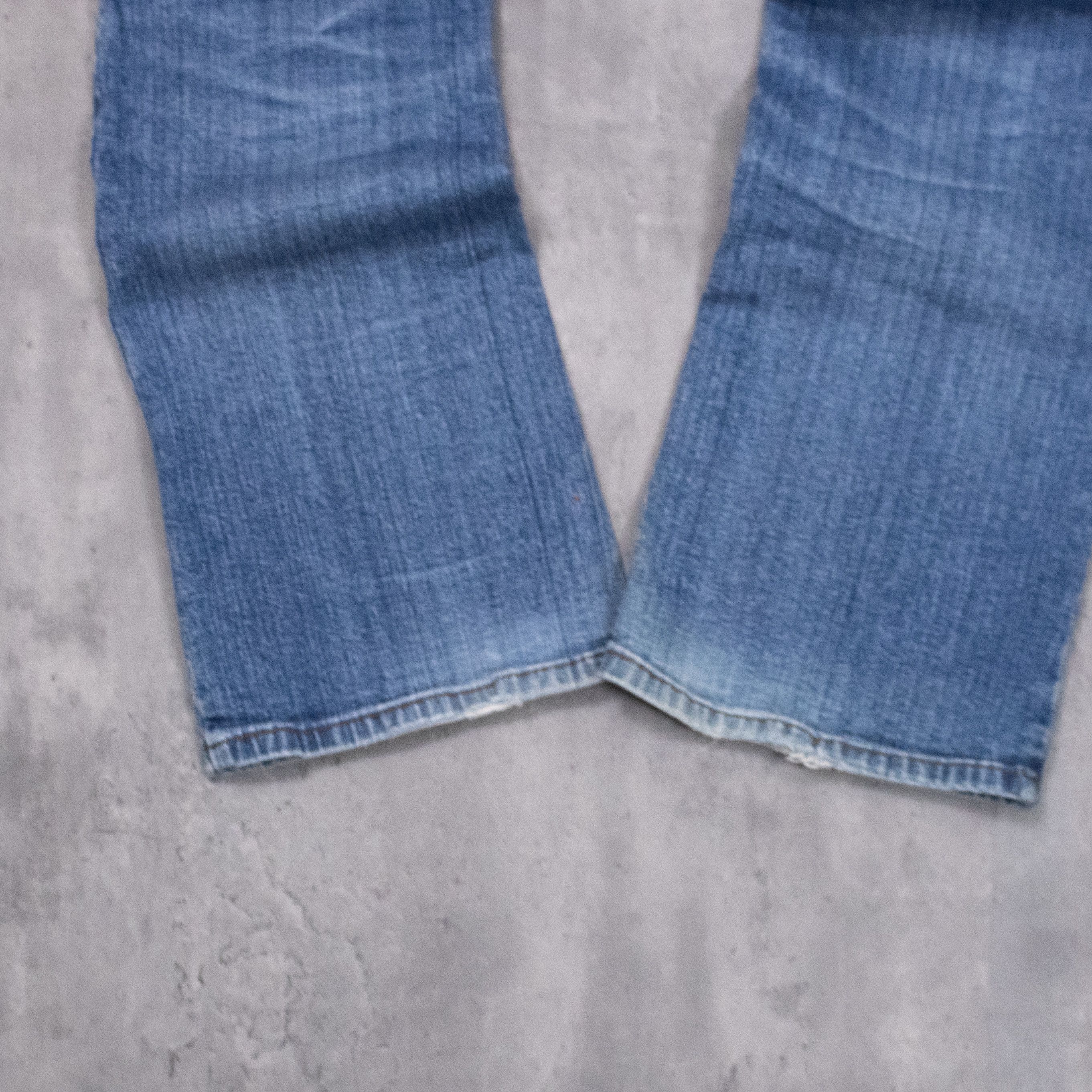 Japanese Brand Y2K's 00's Low Rise Relax Fit Boot Cut Flair Denim Pant's Size US 28 / EU 44 - 10 Thumbnail