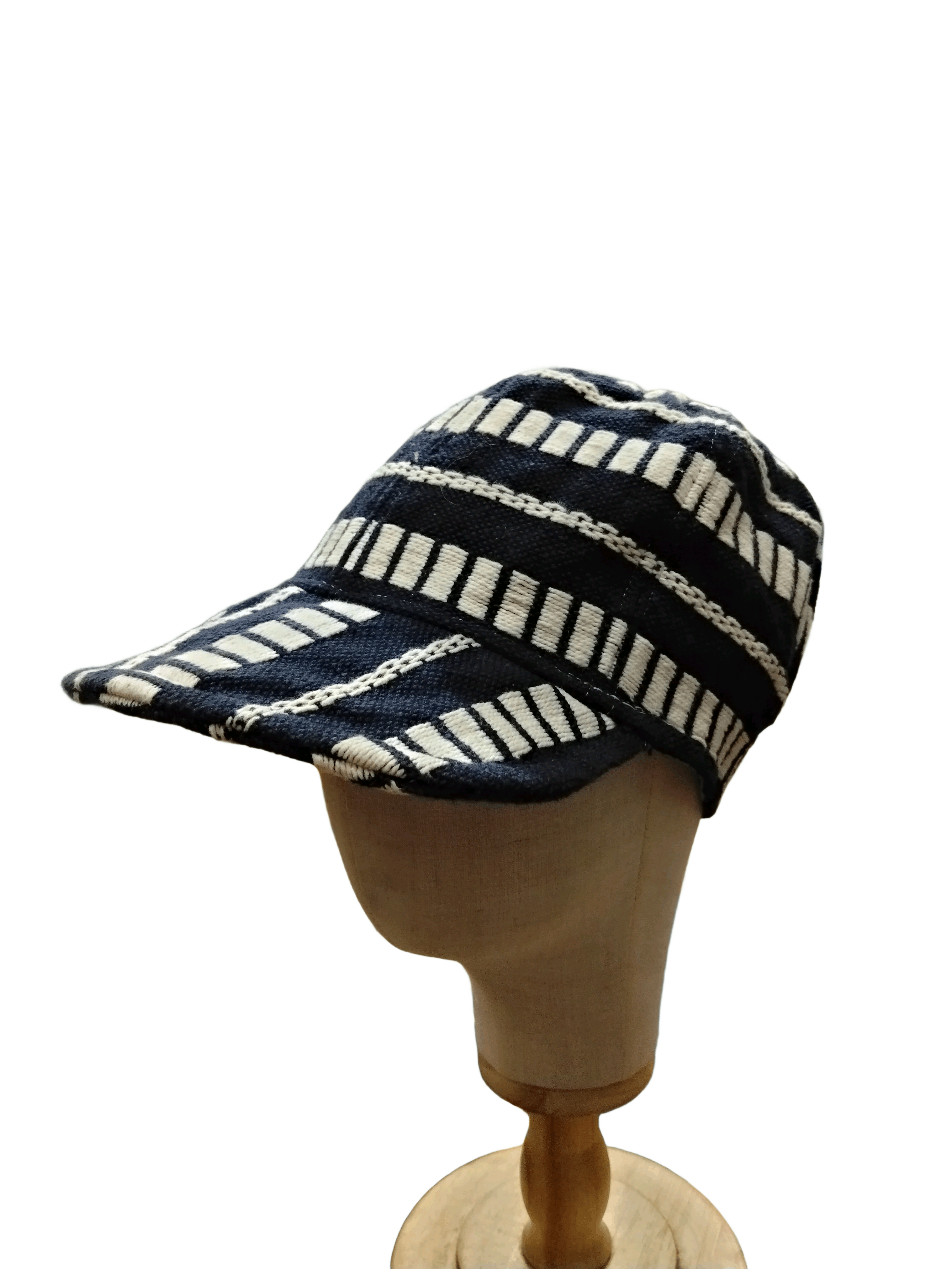 Other Blue and white Cap featuring a unique woven stripe design Size ONE SIZE - 2 Thumbnail