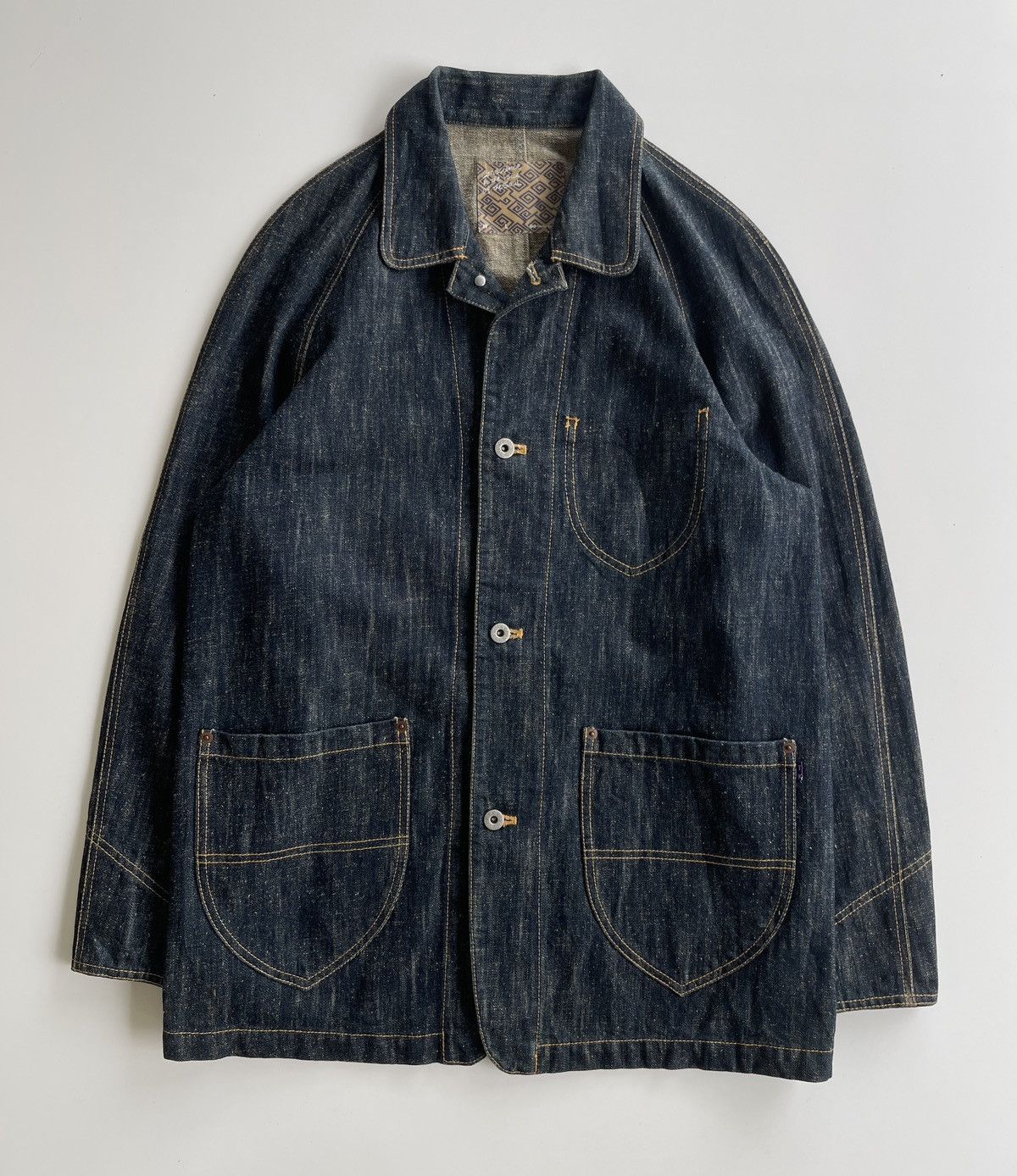 Japanese Brand Vintage Takeo Kikuchi Blue Indigo Denim Jacket Size US M / EU 48-50 / 2 - 5 Thumbnail