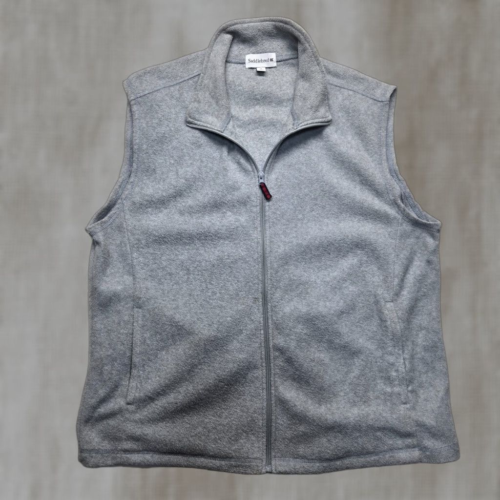 Vintage Saddlebred Sweater Vest Solid Gray Golf Vest Sleeveless Adult Men's XL Gray Knit Vest, 90s Classic Preppy, Golf, Casual, Workwear Mens XL Size US XL / EU 56 / 4 - 1 Thumbnail