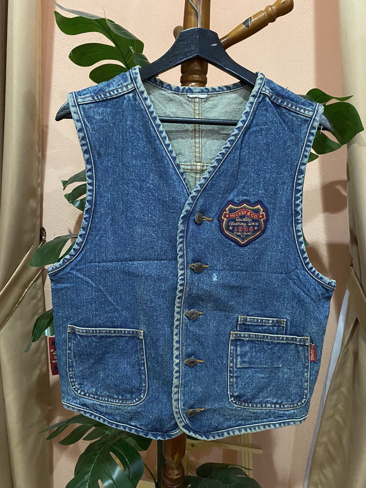 Mickey Mouse Vintage Mickey & Co. Denim Vest Disney Americana Classic Size US M / EU 48-50 / 2 - 1 Thumbnail