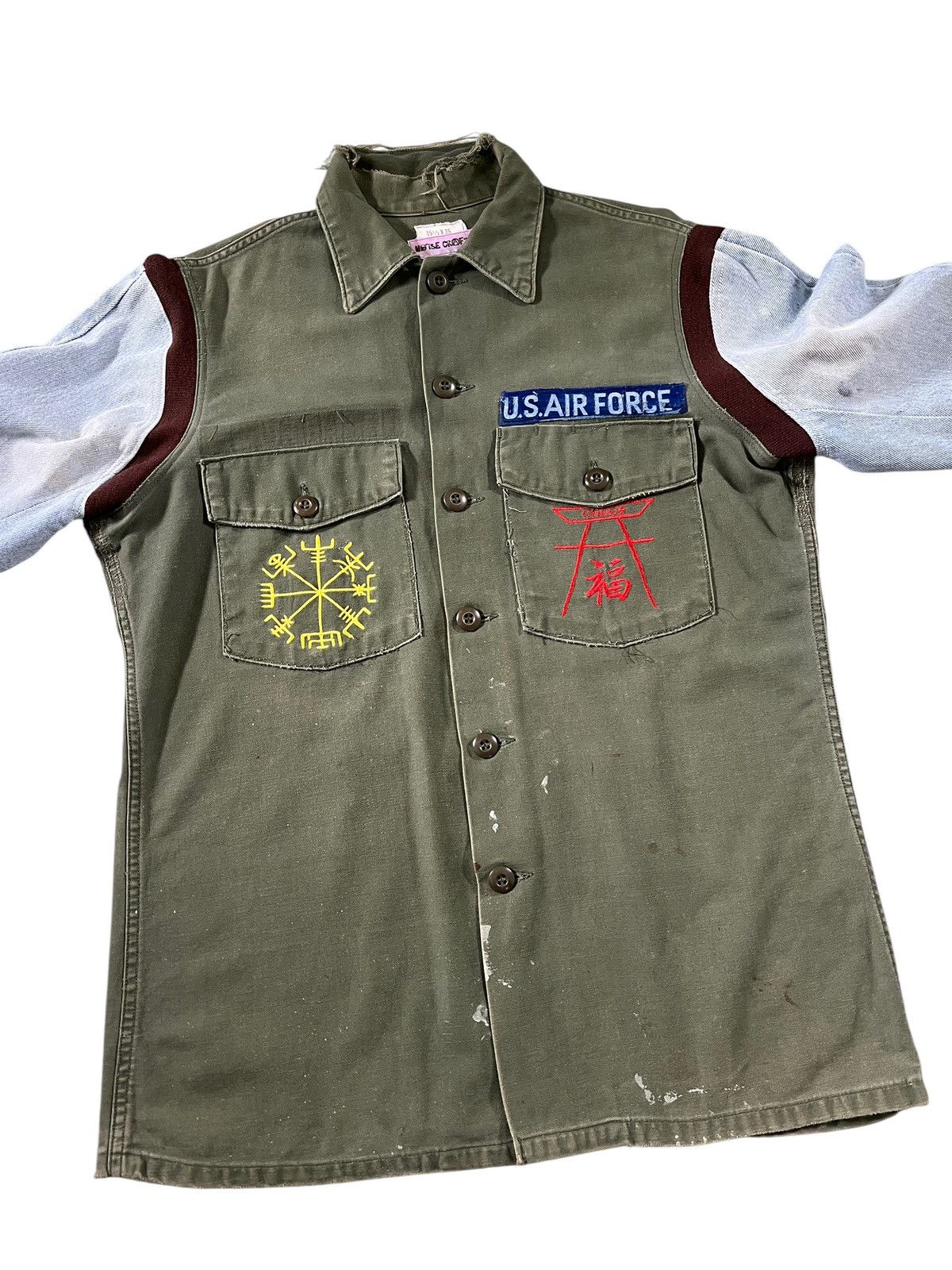 Japanese Brand Noise Craft Rebuilt Hybrid Army Button Shirt Size US L / EU 52-54 / 3 - 4 Thumbnail