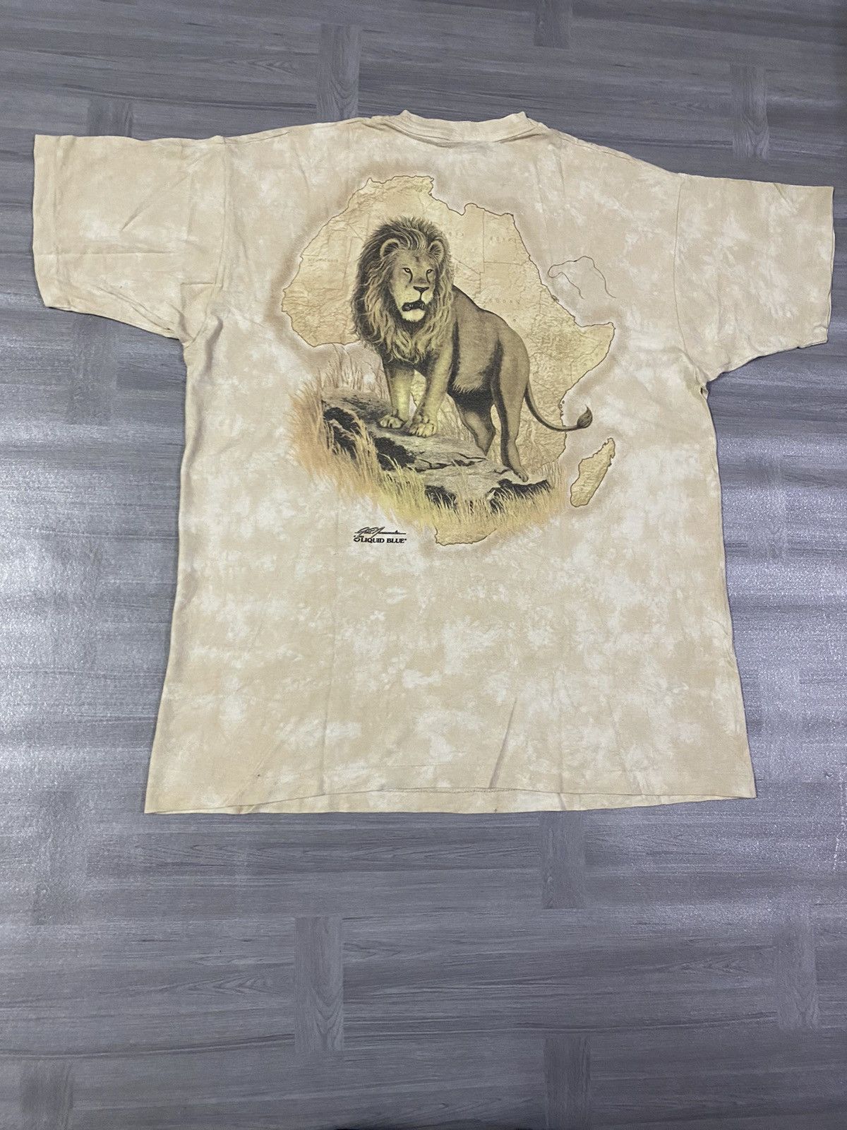 Liquid Blue Vintage Rare 1994 Liquid Blue Lion Tie-Dye Shirt Size US XXL / EU 58 / 5 - 14 Thumbnail