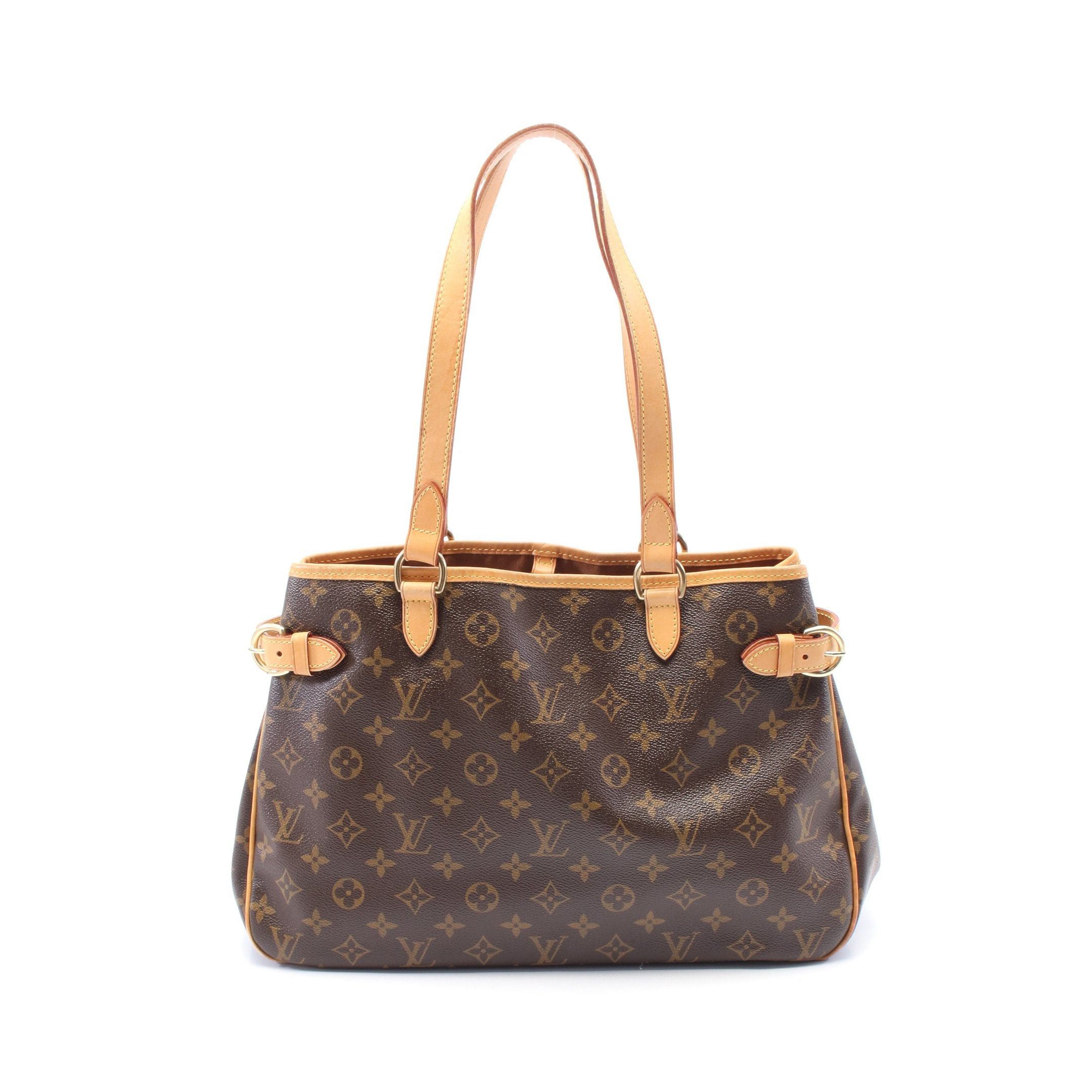 Louis Vuitton Batignolles Horizontal Monogram Shoulder Bag Leather Brown