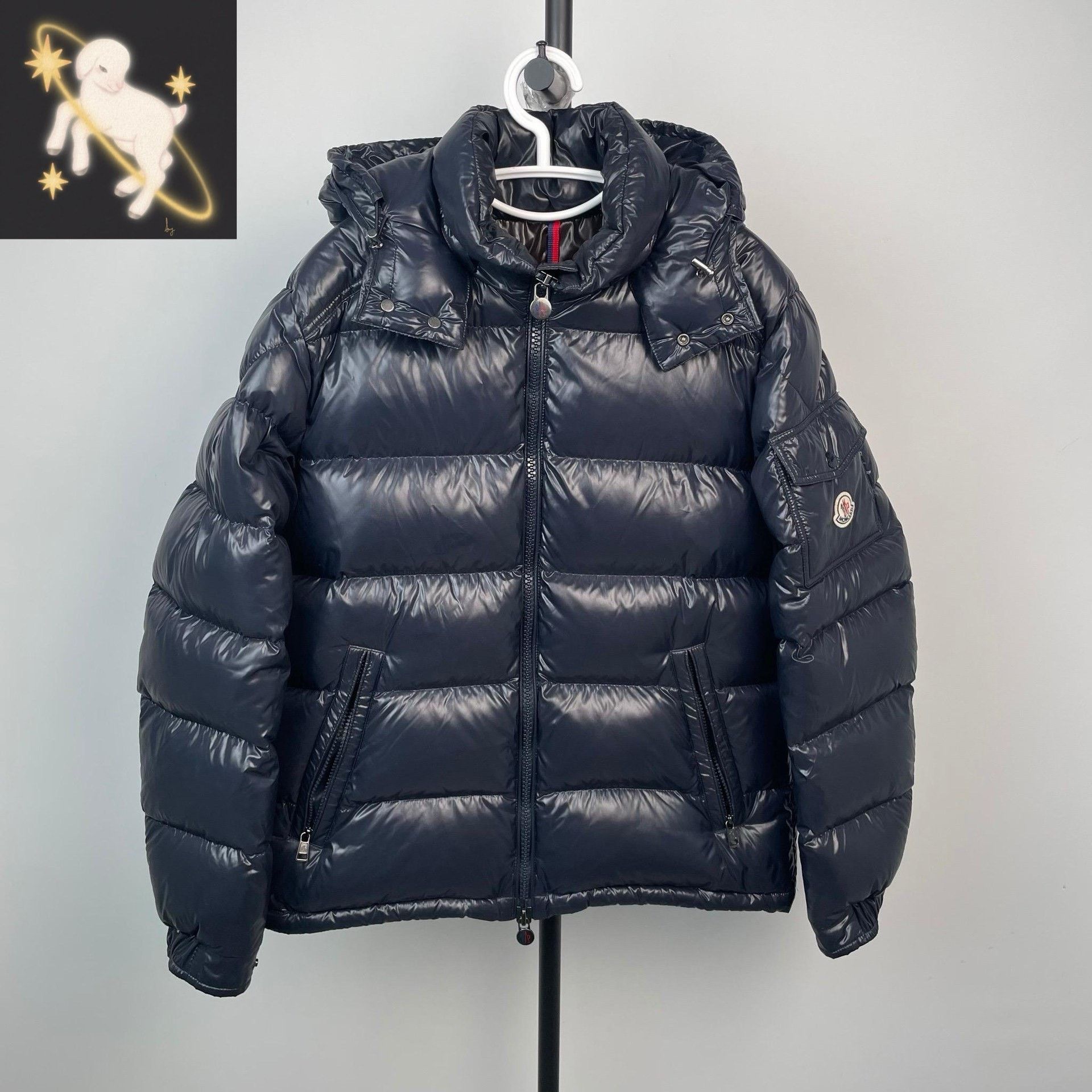 Moncler Moncler Blue Heavy Coat S Men Size US S / EU 44-46 / 1 - 1 Thumbnail