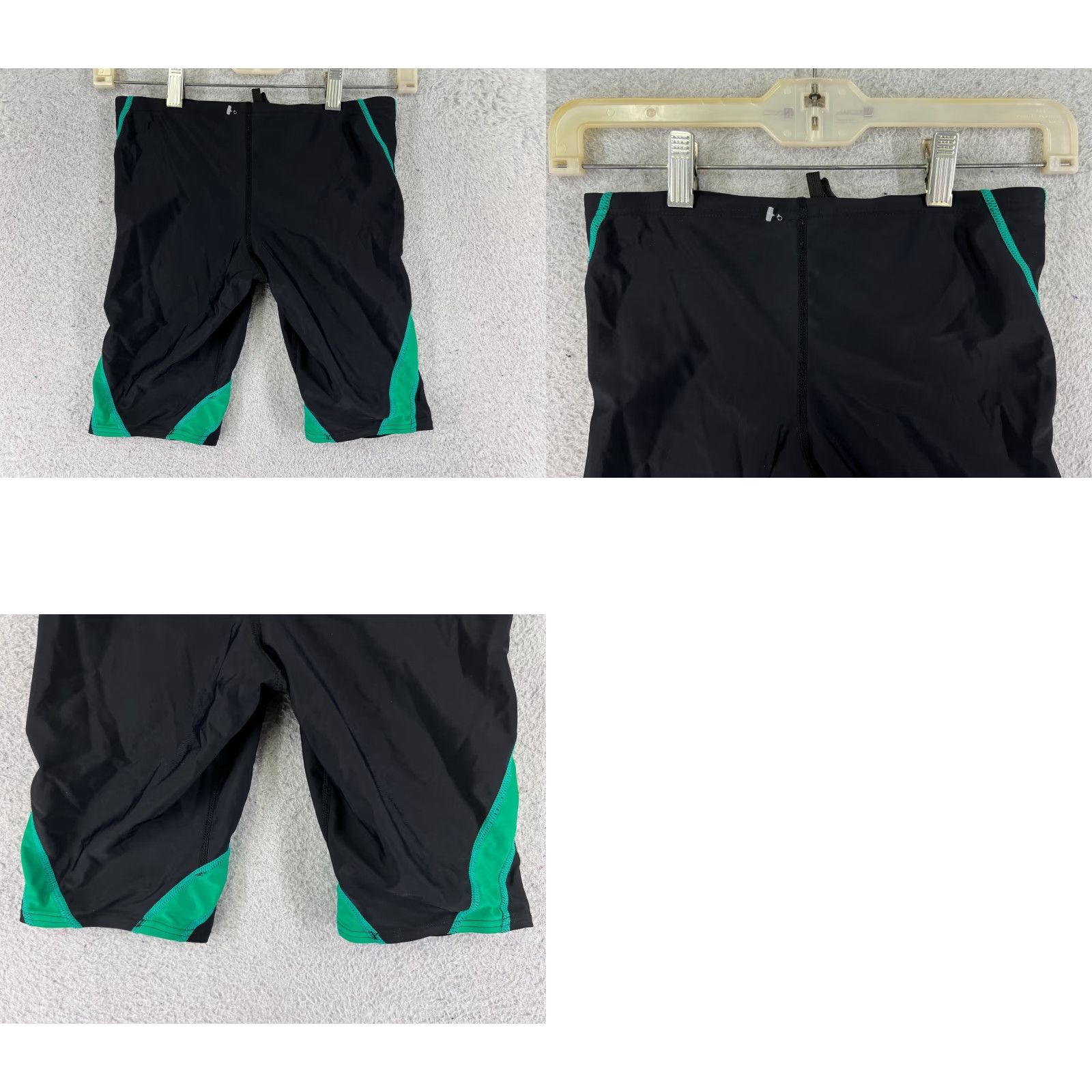 Vintage TYR Shorts Jammer Bottom Adult 28 Black Green Spandex Polyester Compression Regular Men Pool Swim Bottoms Size US 28 / EU 44 - 9 Thumbnail