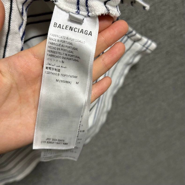 Balenciaga Balenciaga Striped Full Print Polo Shirt Double B Wheat 99 Size US M / EU 48-50 / 2 - 4 Thumbnail