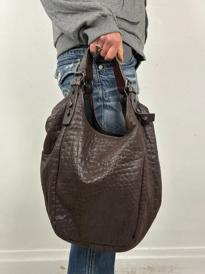 Givenchy 2000s Givenchy Hobo Brown Grained Handle Bag Size ONE SIZE - 3 Thumbnail