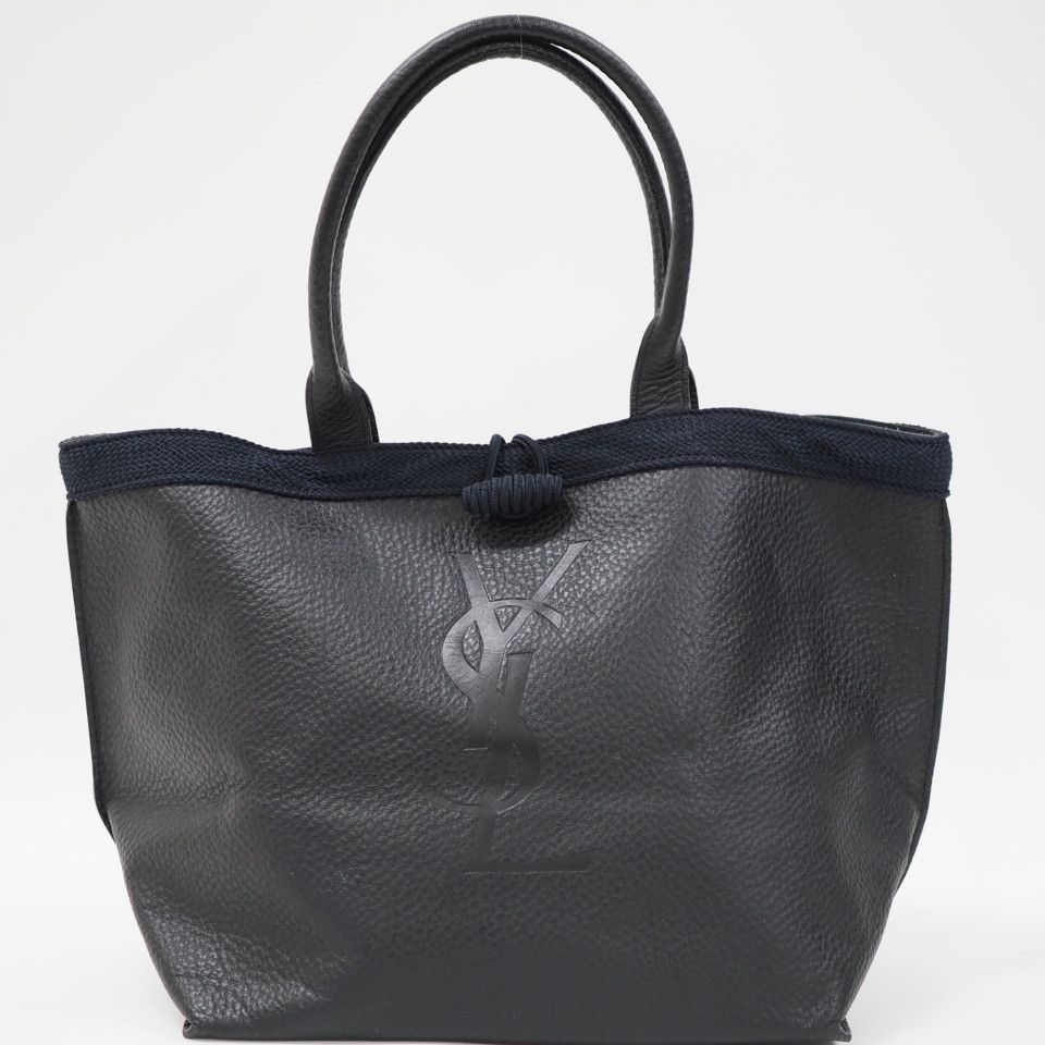 image of YVES Saint Laurent Tote Bag Black Leather, Women's