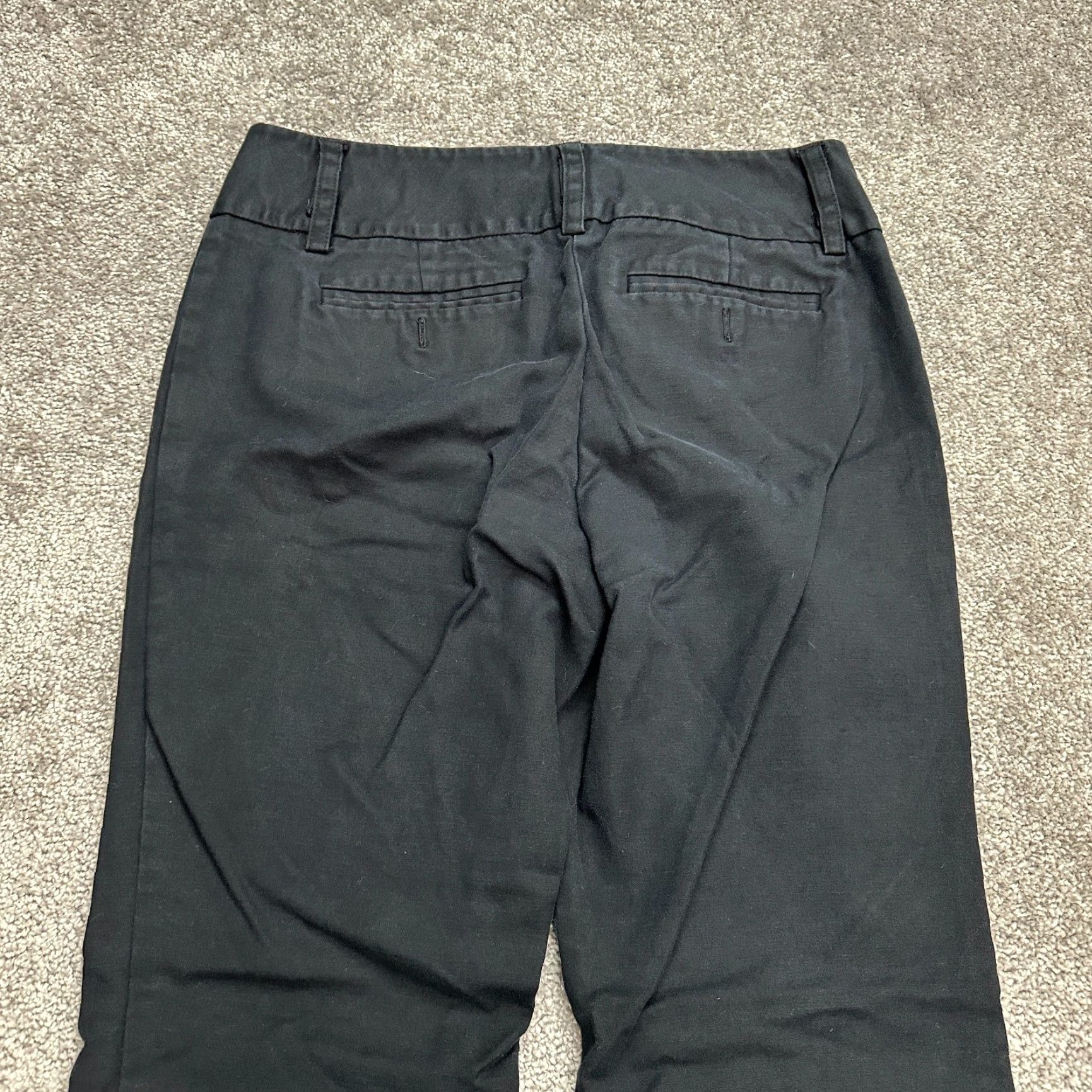 Vintage Dana Buchman Chino Pants Womens 4 Black Straight Leg 29.5" Inseam Regular Fit Size 27" / US 4 / IT 40 - 4 Thumbnail