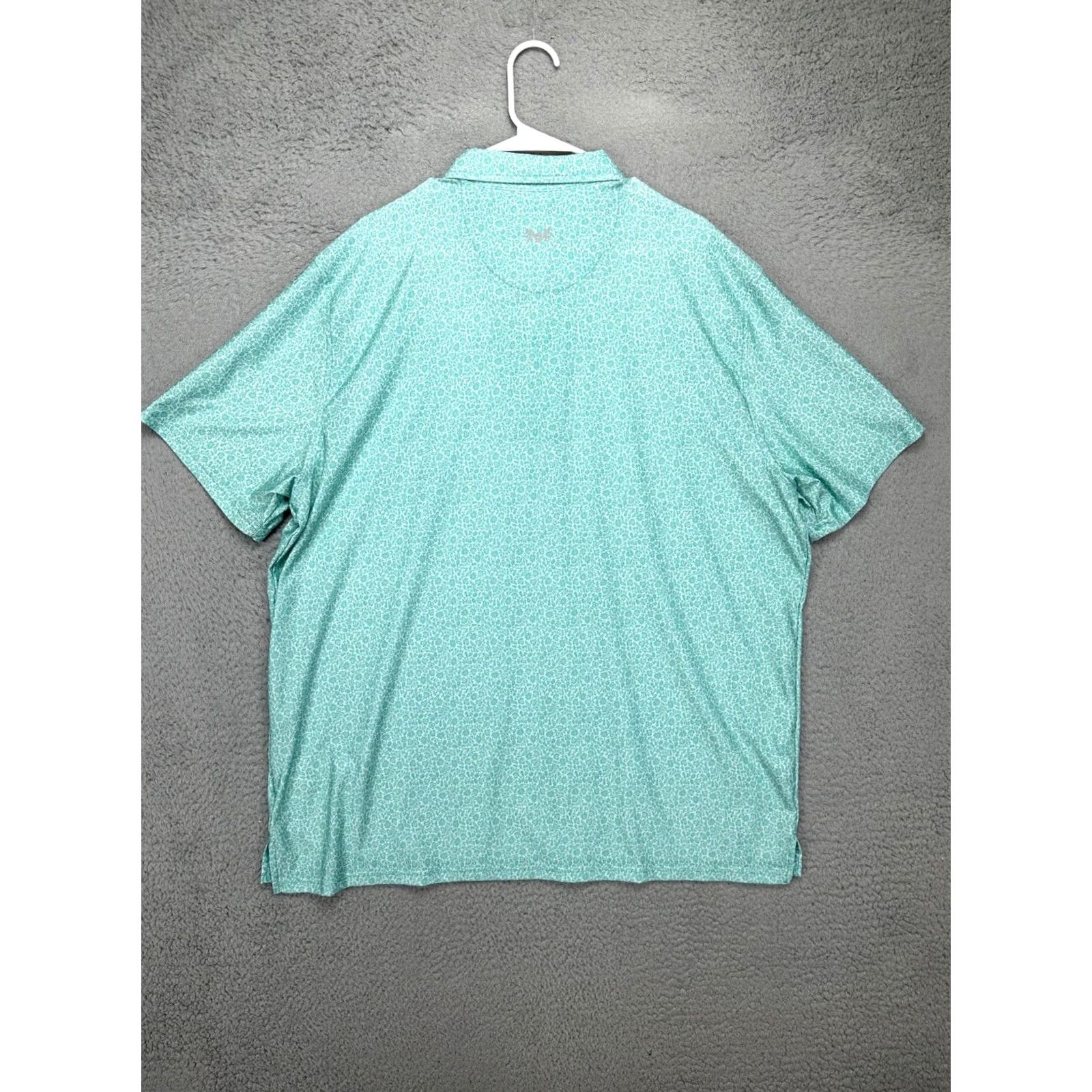 Vintage Hickey Freeman Golf Polo Short Sleeve Shirt Mens 2XL Mint Green Floral Stretch Athletic Casual Outdoor Golfing Rugby Polo Shoes Not Included Size US XXL / EU 58 / 5 - 3 Thumbnail