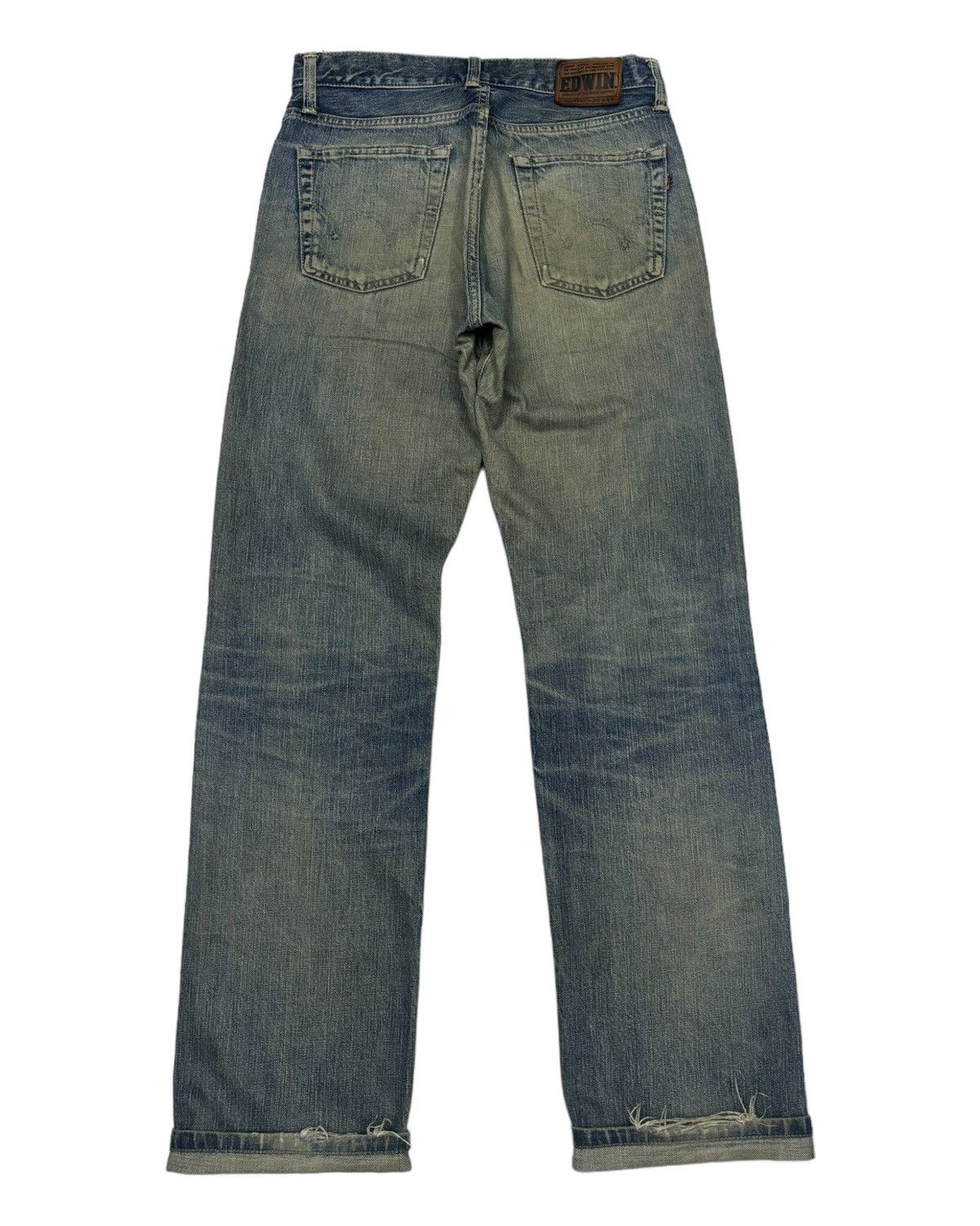 Edwin EDWIN 505sx SELVEDGE REDLINE DISTRESSED DENIM JEANS Size US 29 - 2 Thumbnail