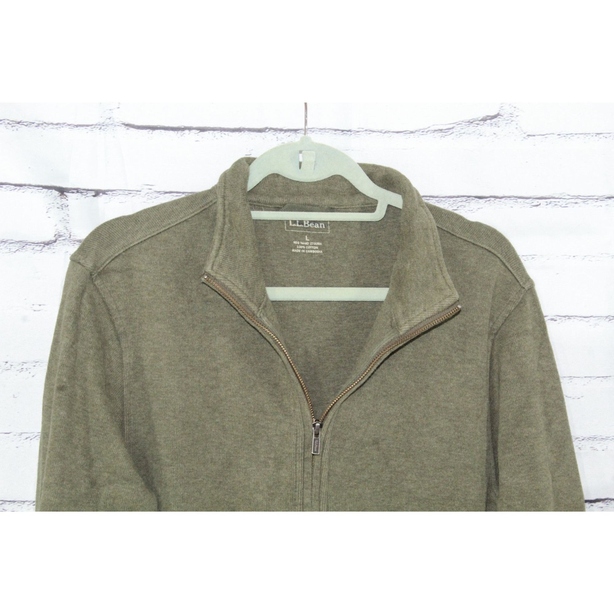 L.L. Bean LL Bean Mens Mock Neck Full Zip Jacket Cardigan Sweater Size US M / EU 48-50 / 2 - 8 Thumbnail