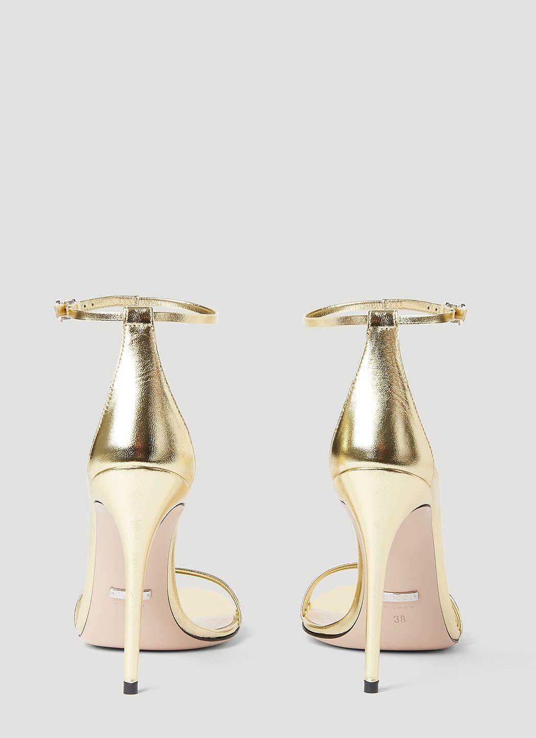 Gucci o1s1wg110125 Heeled Sandals With Double G in Gold Size US 6.5 / IT 36.5 - 4 Thumbnail
