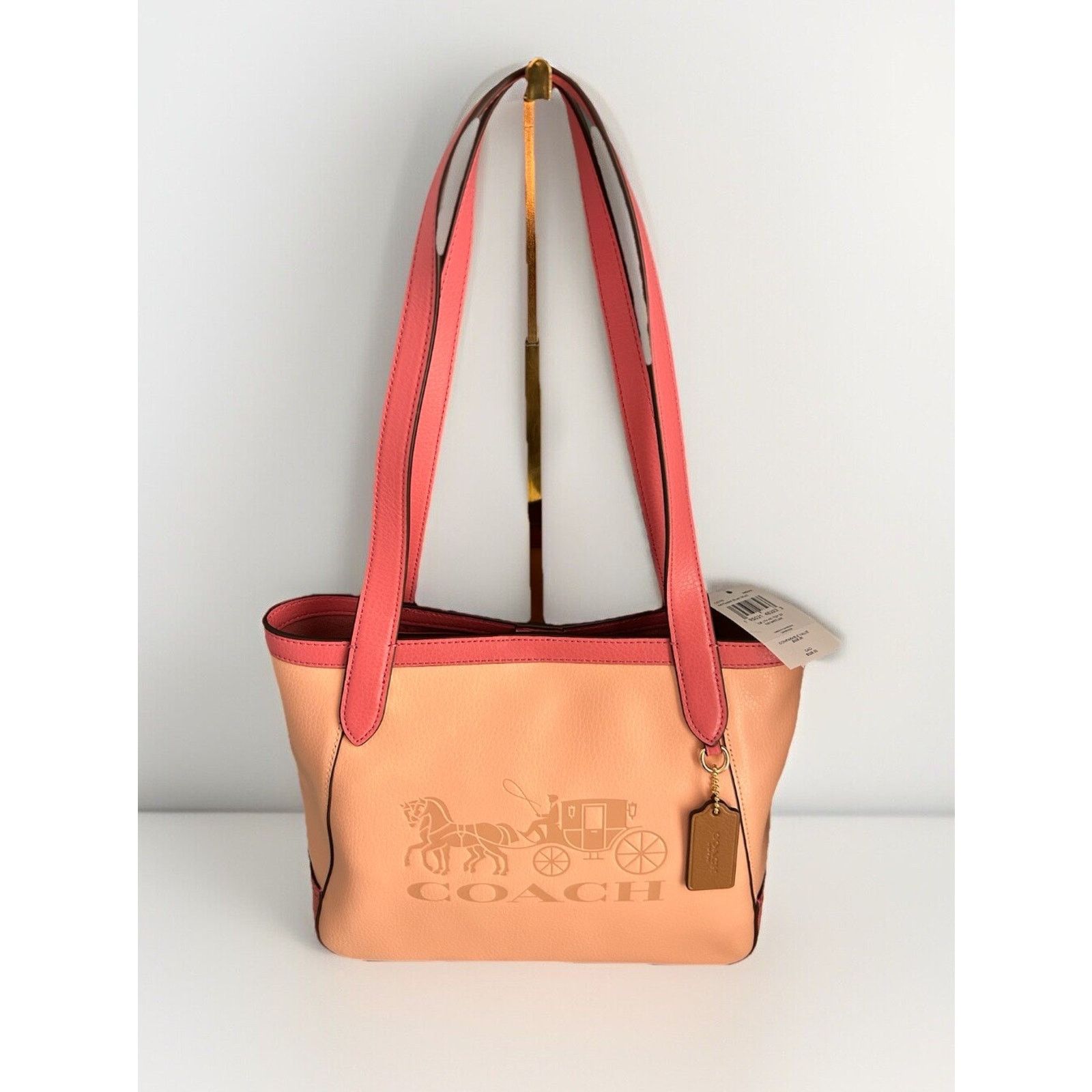 Coach Coach Leather Tote 27 Pink Blush C5775 Carriage Colorblock Size ONE SIZE - 6 Thumbnail