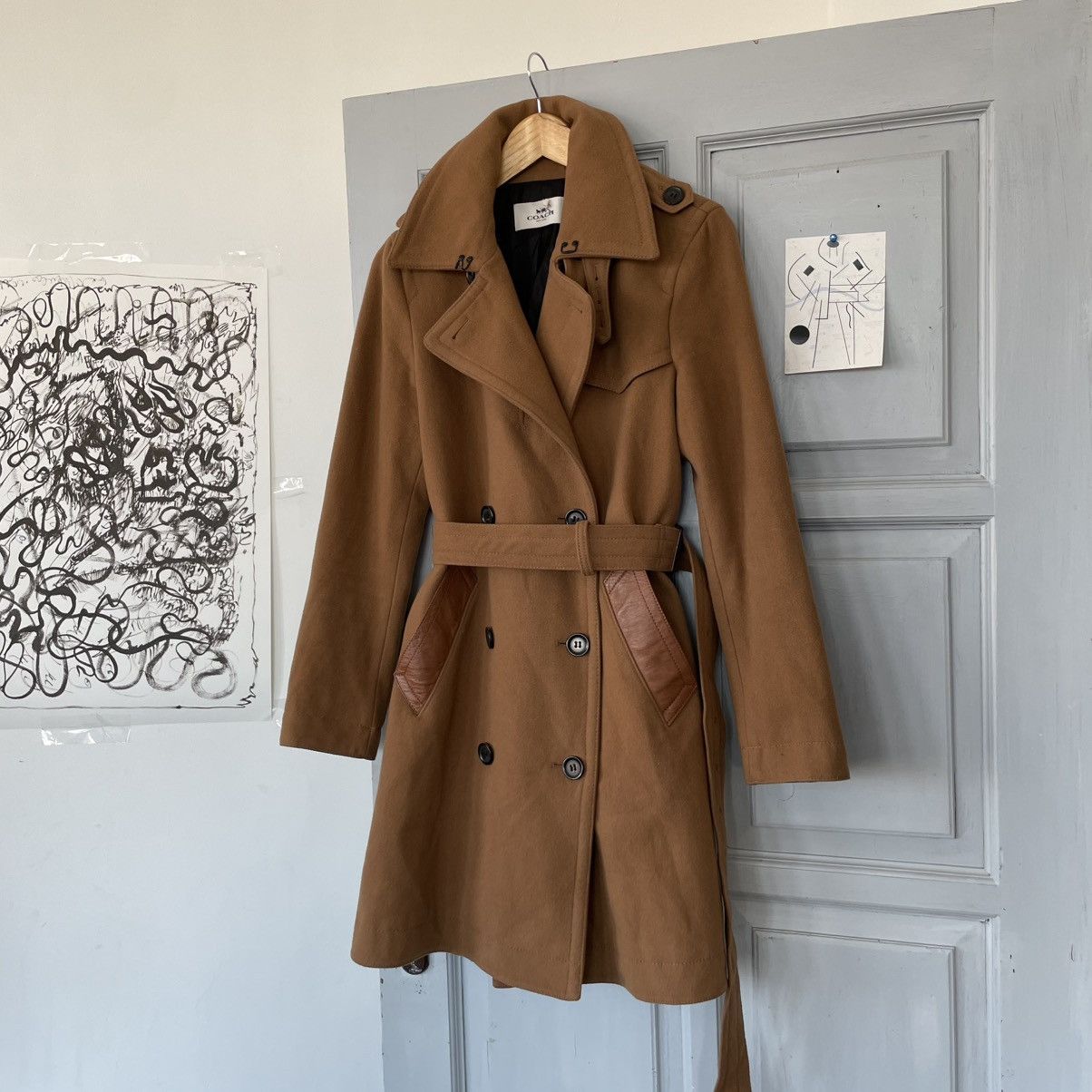 Coach Women’s Coach Wool Double-breasted Coat Trench size S Size S / US 4 / IT 40 - 1 Thumbnail