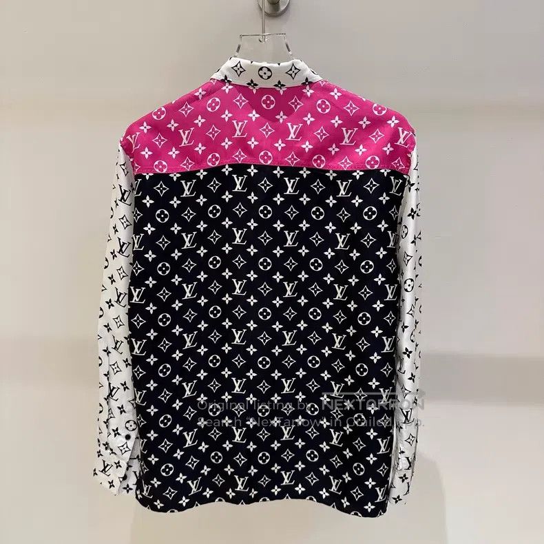 Louis Vuitton Louis Vuitton Mulberry silk presbyopic full-print shirt Size XS / US 0-2 / IT 36-38 - 5 Thumbnail
