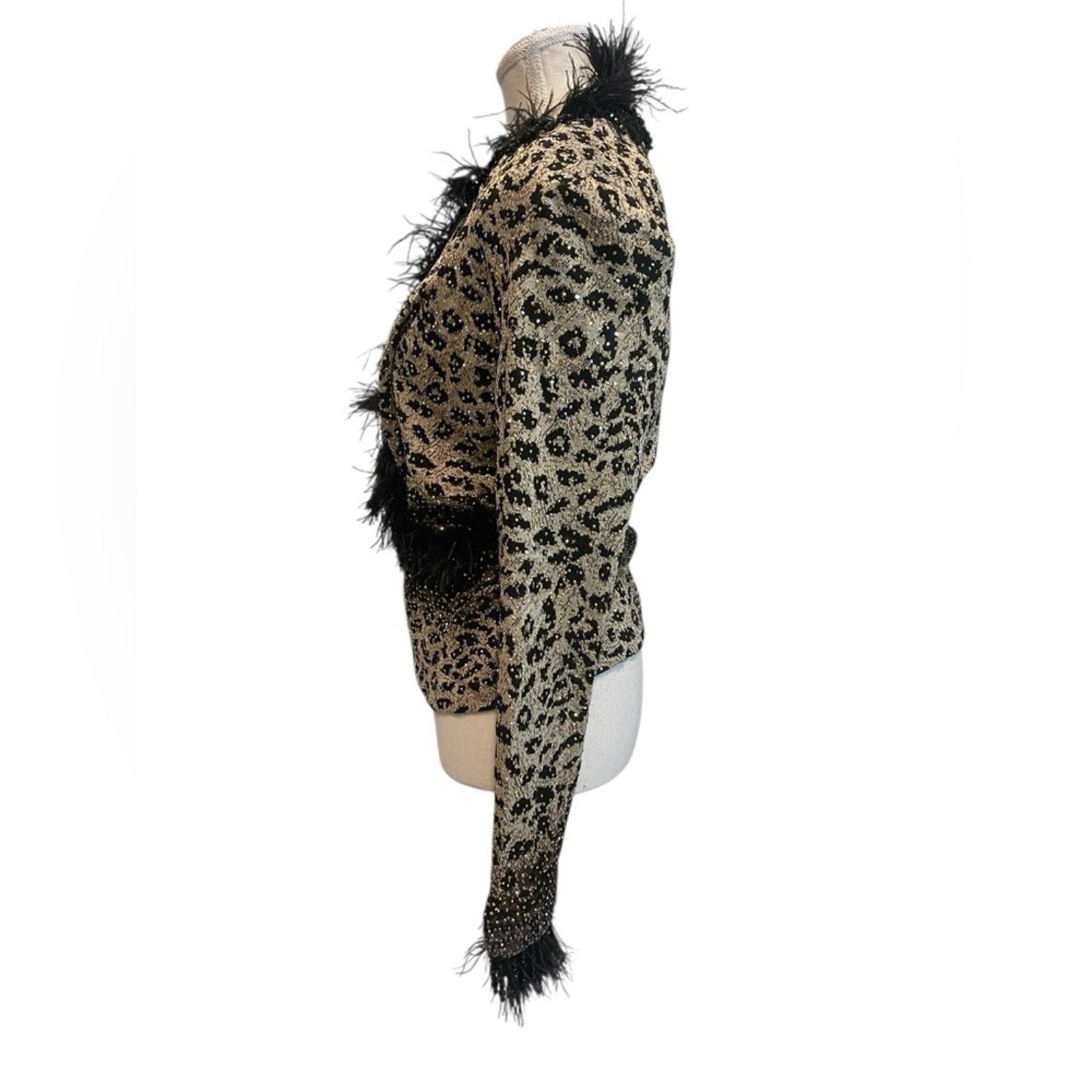 St. John St. John Studded Chic Leopard Print Sweater Sz:12 Size XL / US 12-14 / IT 48-50 - 6 Thumbnail
