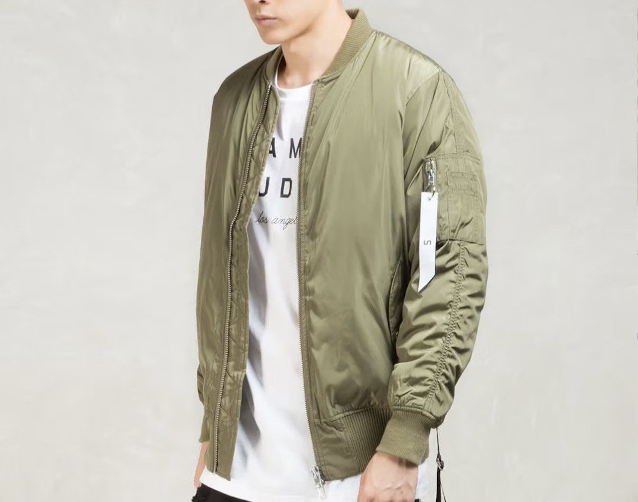 Stampd Stampd Green Strapped Bomber Jacket Size Small Size US S / EU 44-46 / 1 - 1 Thumbnail