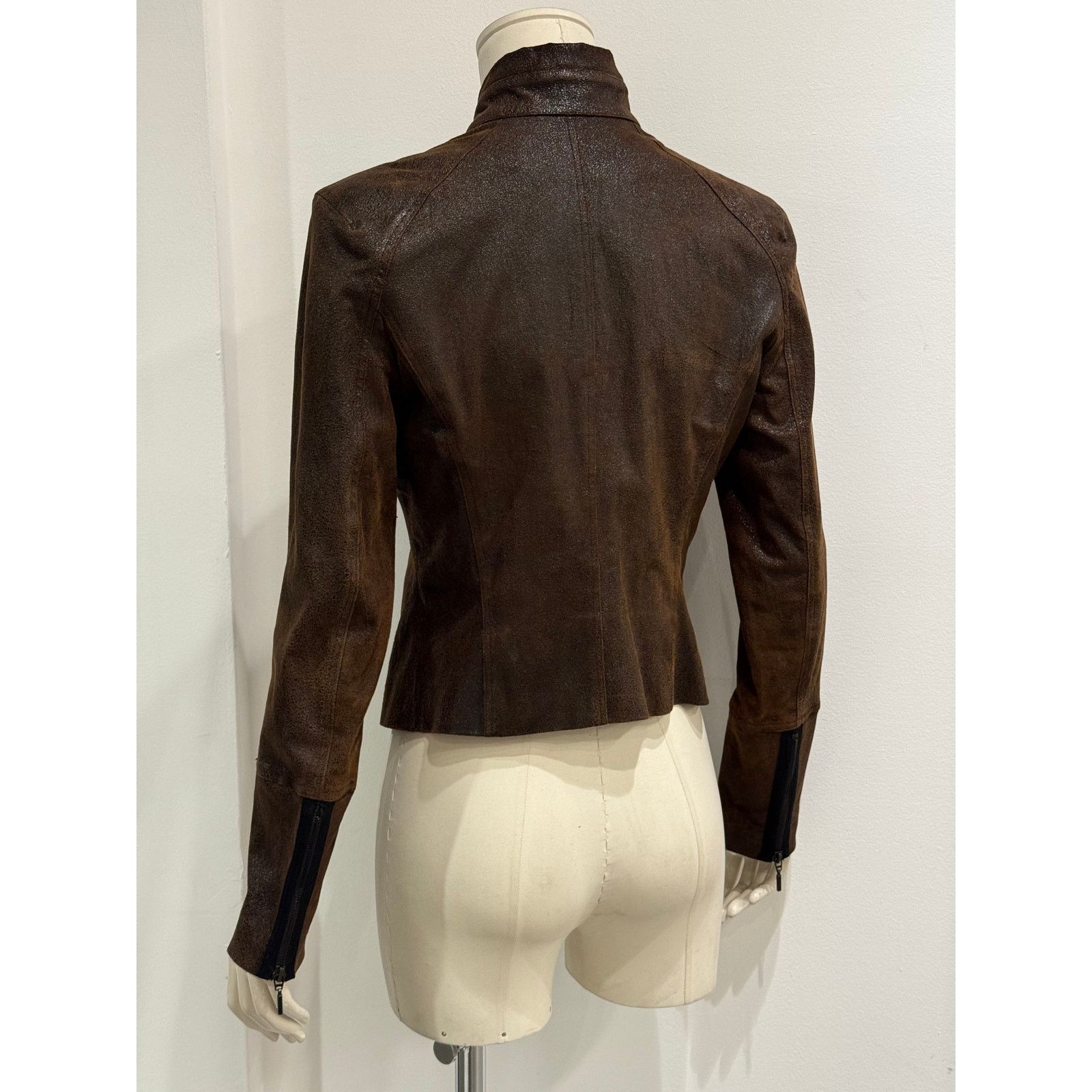 plein sud 2000s Plein Sud distressed leather jacket Size US XS / EU 42 / 0 - 9 Thumbnail