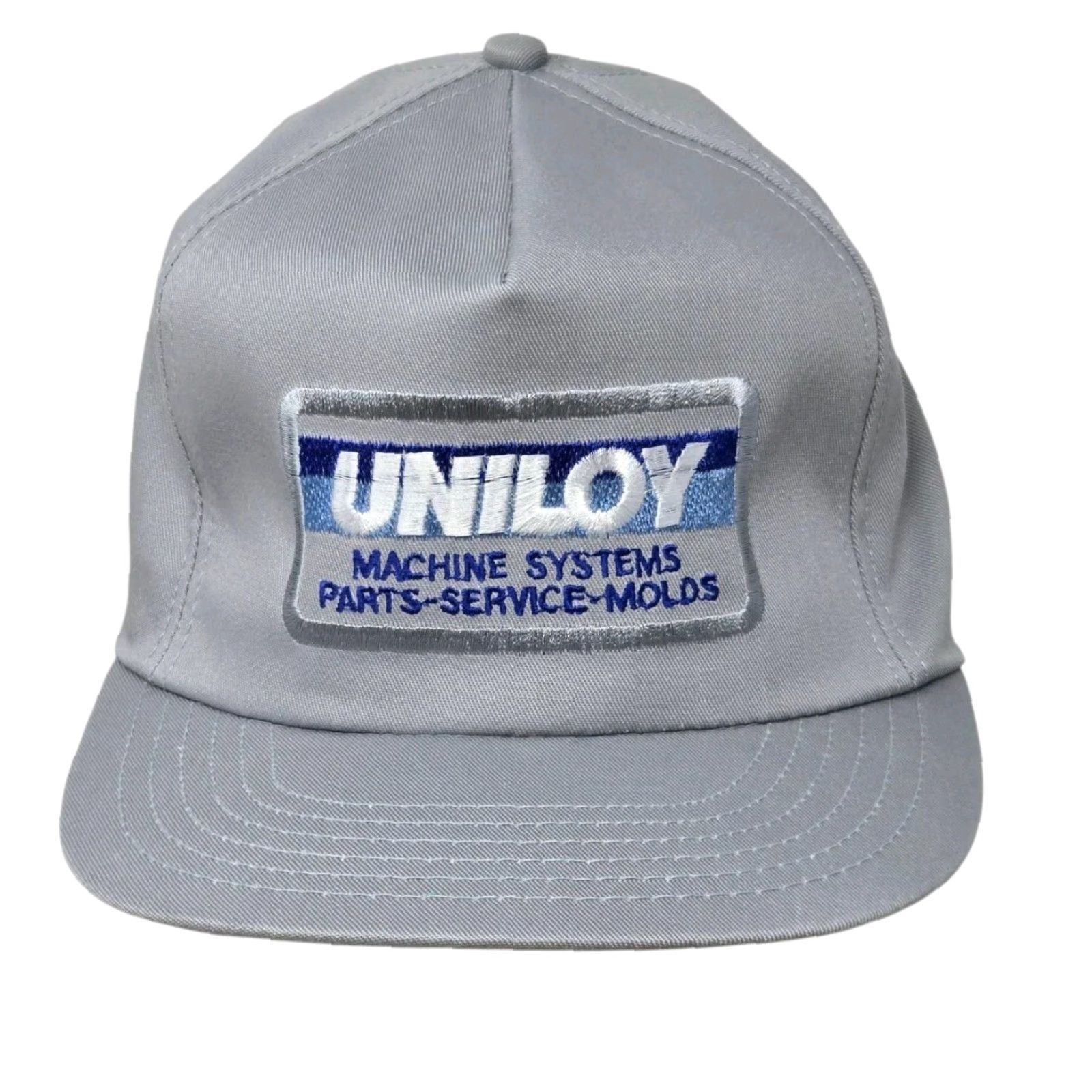 Vintage VINTAGE Uniloy Trucker Hat Patch Gray Snapback Adjustable Made In The USA Men One Size Gray USA Trucker Hat Mens Size ONE SIZE - 2 Thumbnail