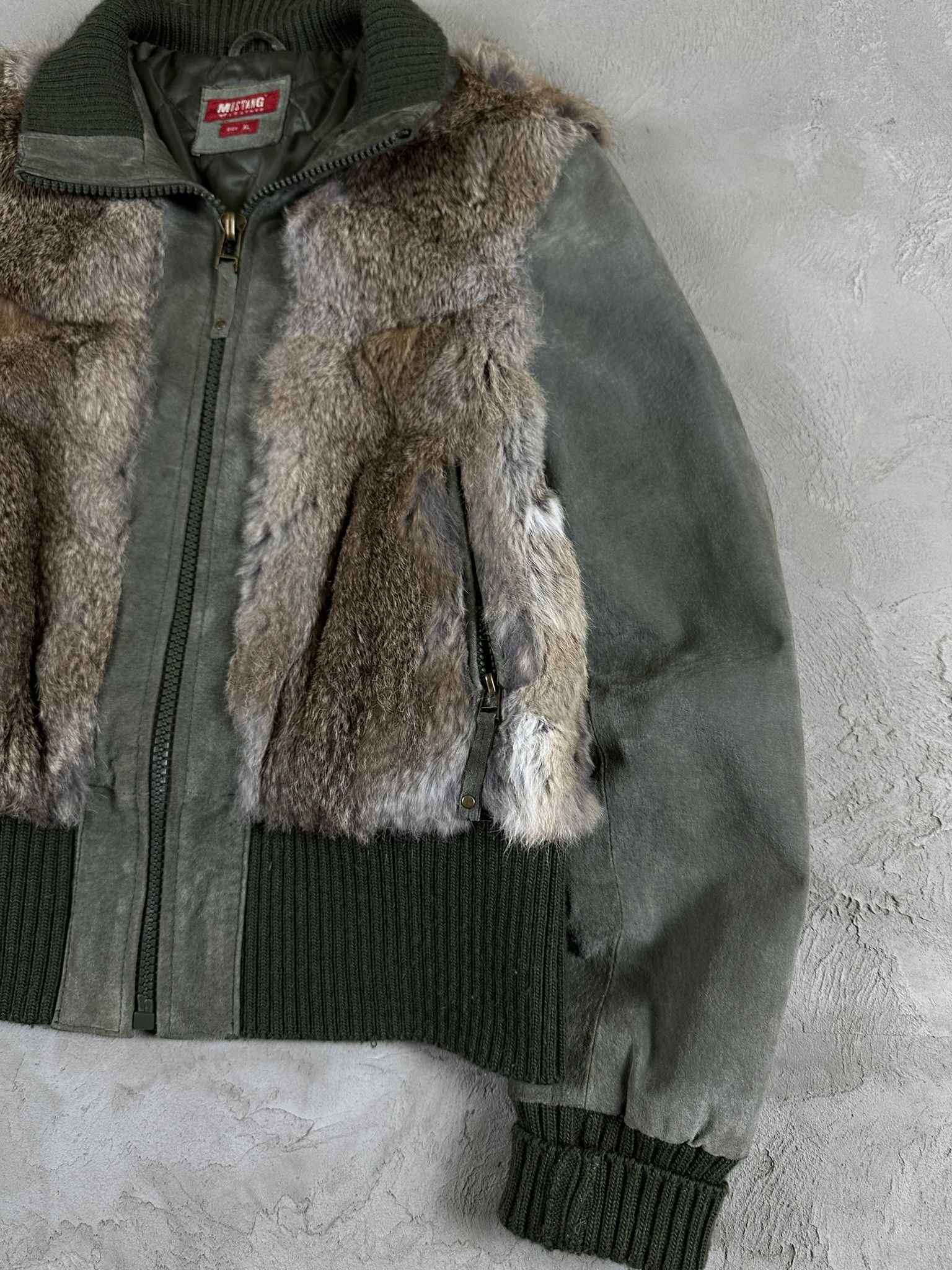 Mustang Vintage Mustang Y2k Real Fur Leather Boxy Bomber Jacket 00s Size M / US 6-8 / IT 42-44 - 5 Thumbnail