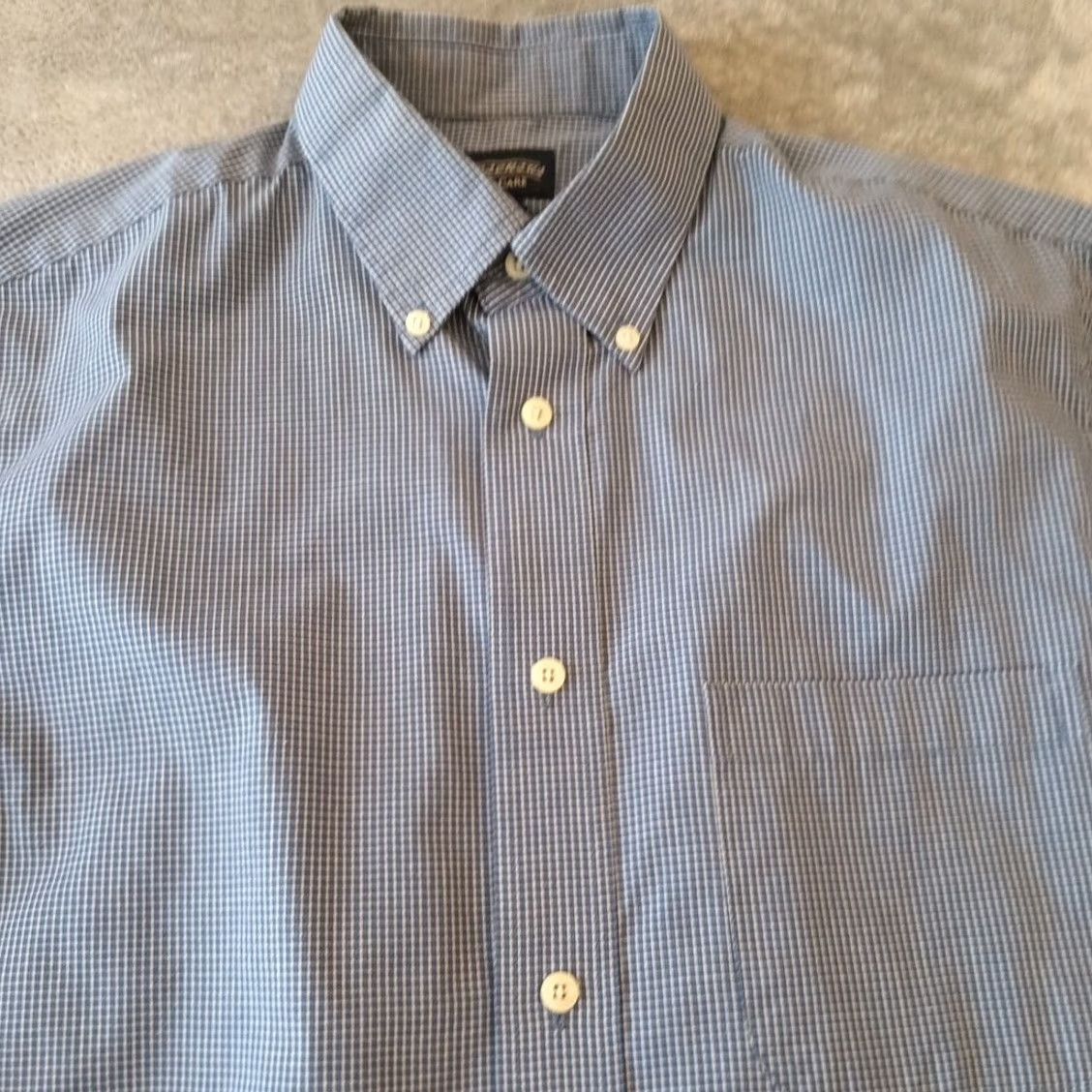 Vintage Consensus Mens Medium Blue Plaid Long Sleeve Button Down Shirt Easy Care Size US M / EU 48-50 / 2 - 3 Thumbnail