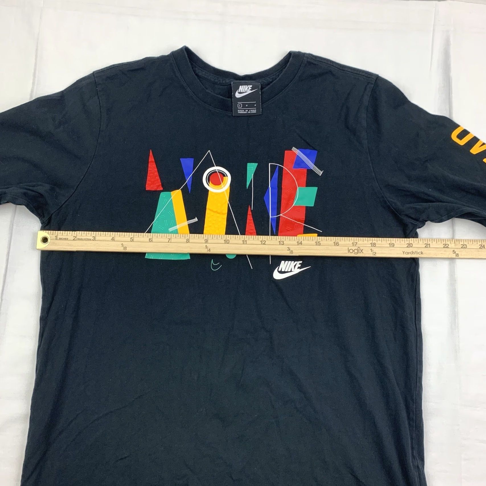 Nike Nike Air Long Sleeve Shirt Adult Large Black Geometric Abstract Sportswear Urban Mens Regular Crew Neck T-Shirt Size US L / EU 52-54 / 3 - 4 Thumbnail