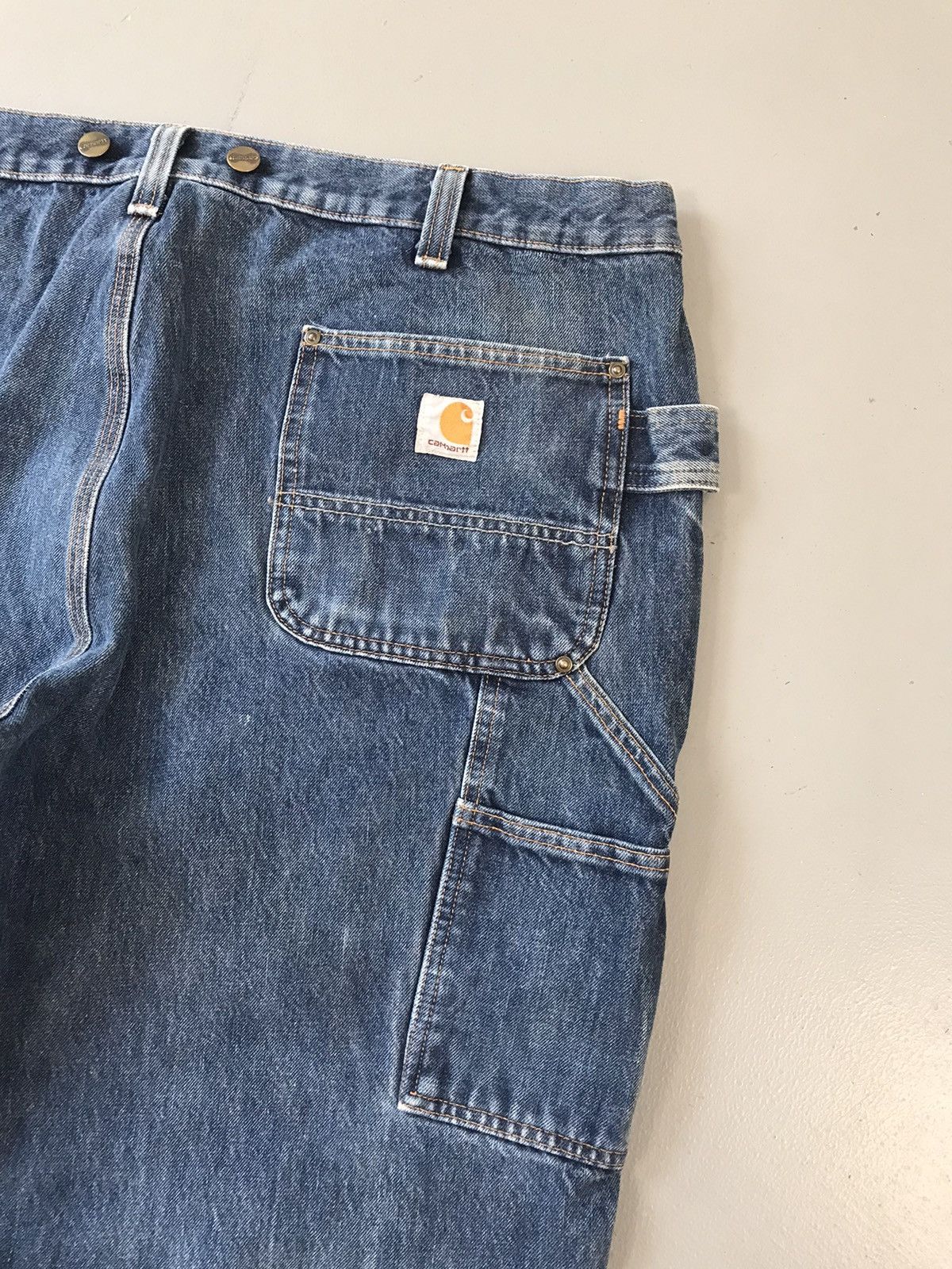 Carhartt × Vintage Vintage Carhartt 103890 I10 double knee carpenter denim Size US 39 - 10 Thumbnail